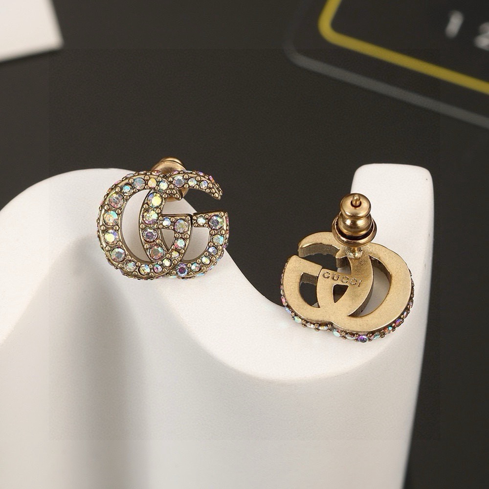 Gucci Rainbow Crystal GG Earrings