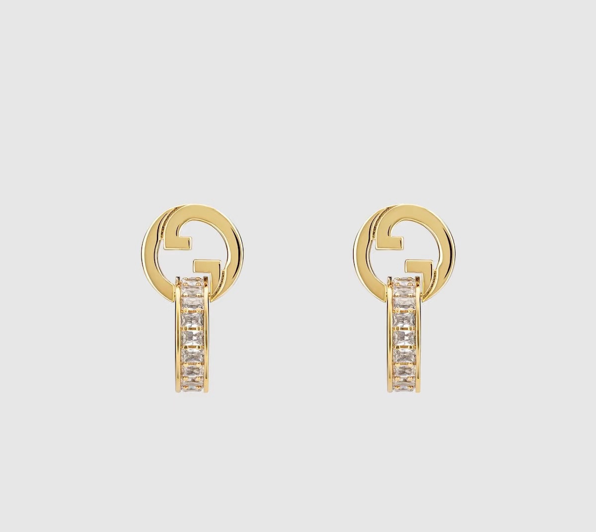 gucci gold horsebit hoop earrings