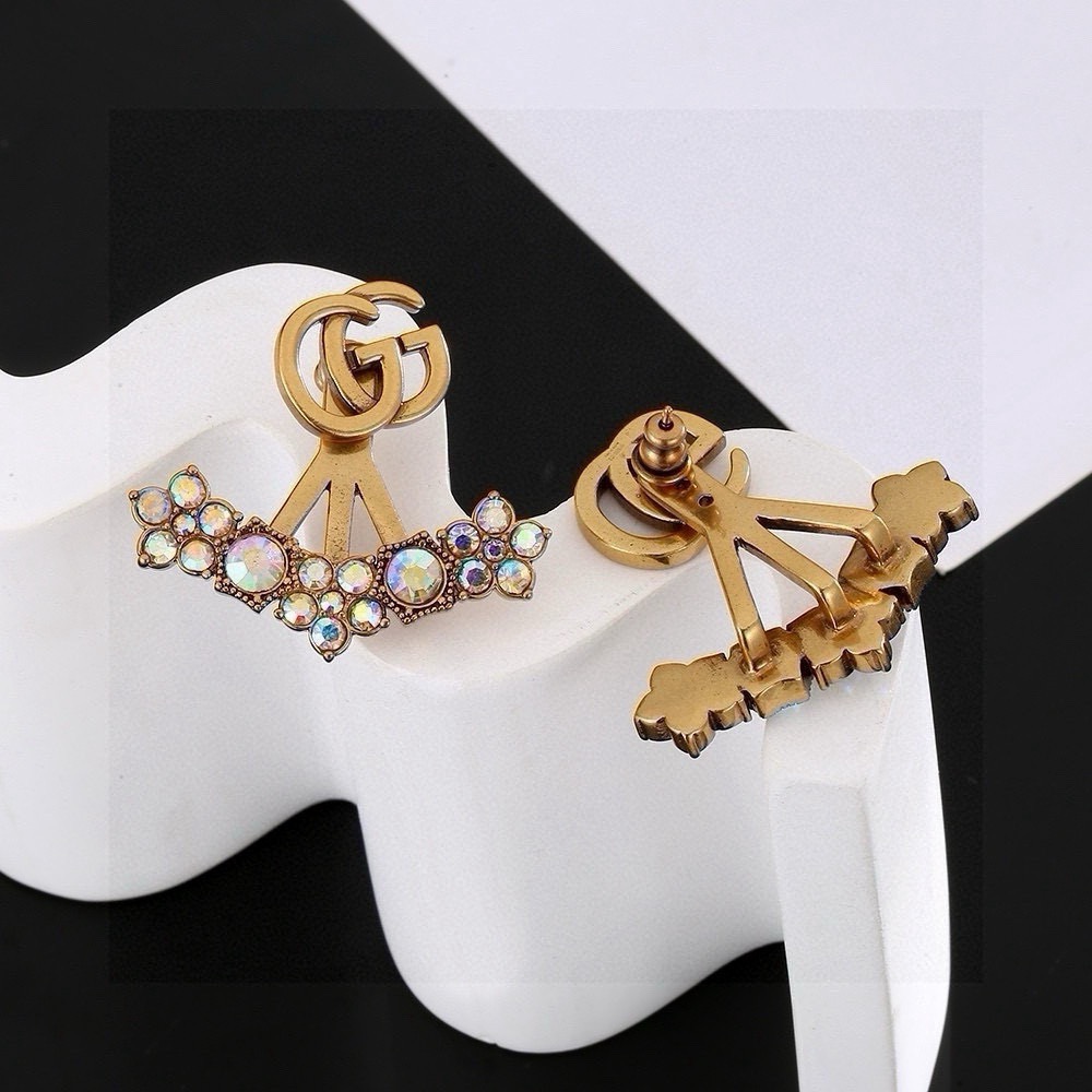 gucci double g pearl fringe earrings