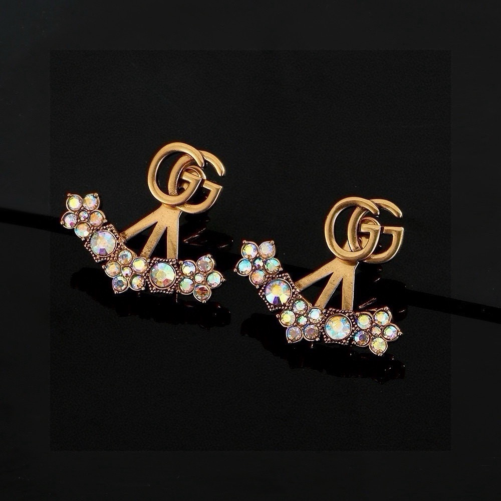 gucci double g pearl fringe earrings