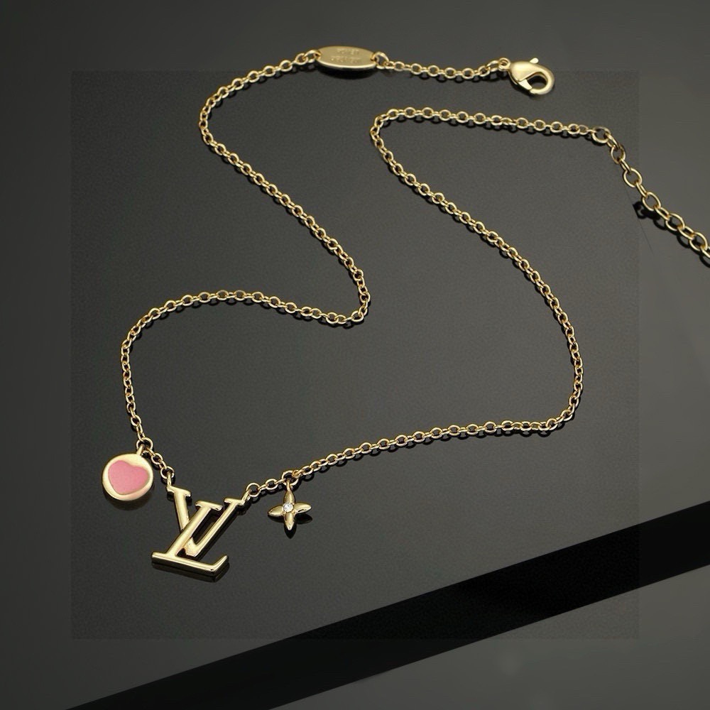 louis vuitton lv sweetheart necklace bracelet set