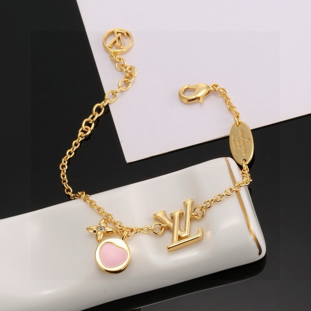 louis vuitton lv sweetheart necklace bracelet set