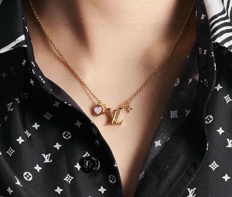 louis vuitton lv sweetheart necklace bracelet set