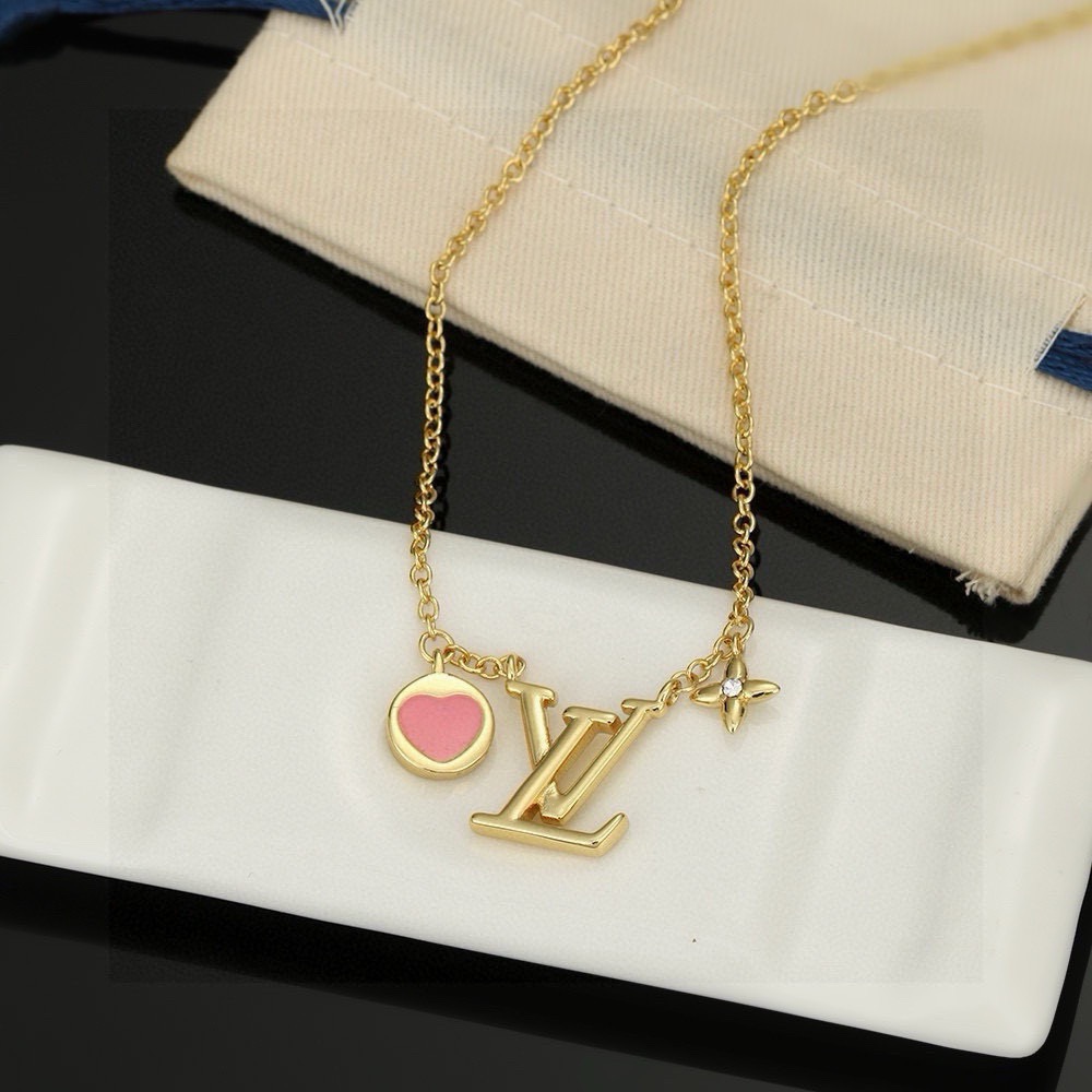 louis vuitton lv sweetheart necklace bracelet set