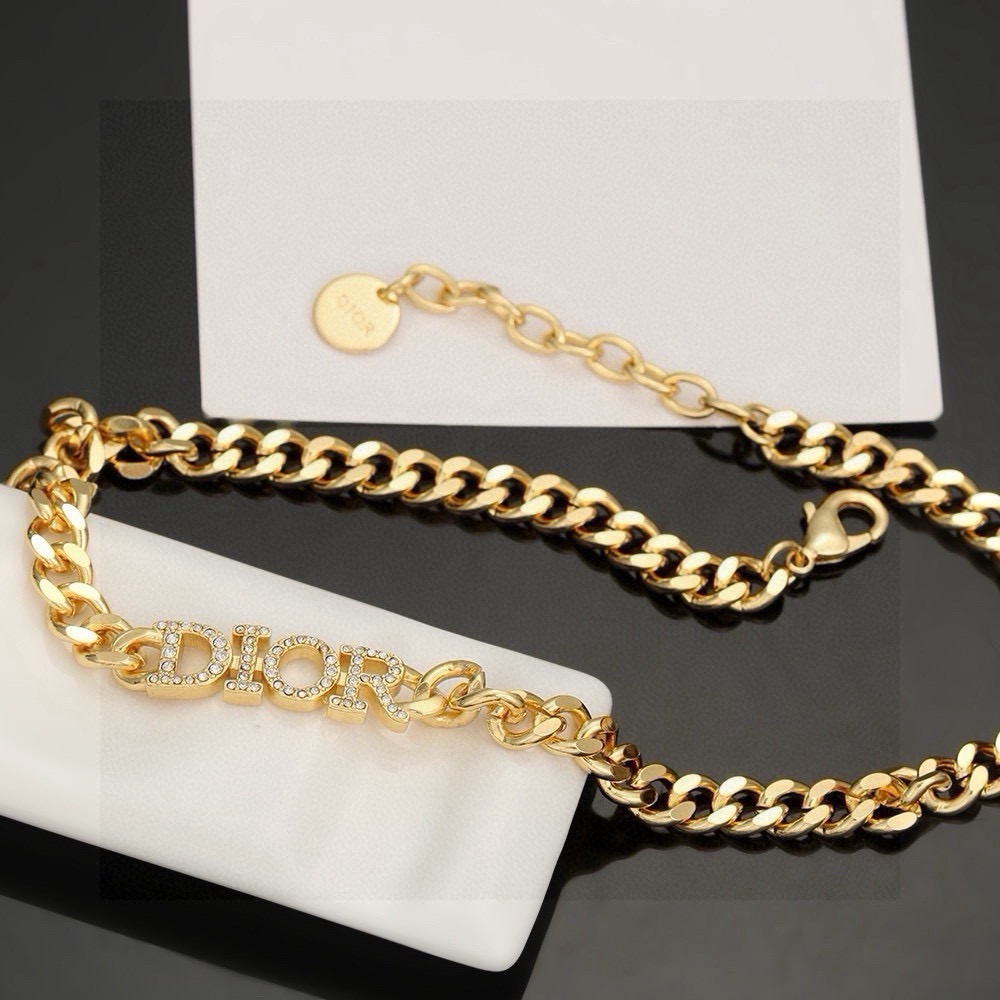 dior danseuse etoile gold curb chain choker