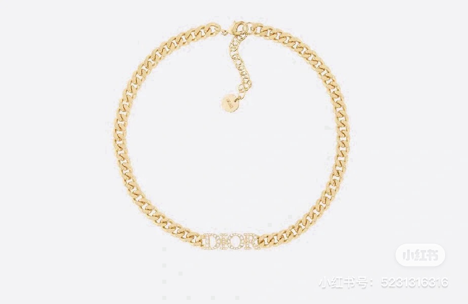 dior danseuse etoile gold curb chain choker