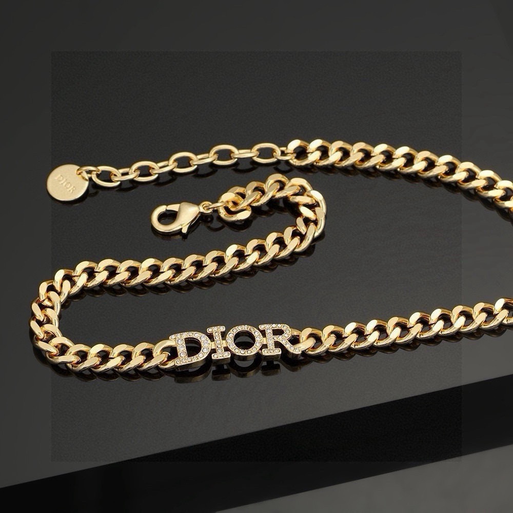 dior danseuse etoile gold curb chain choker