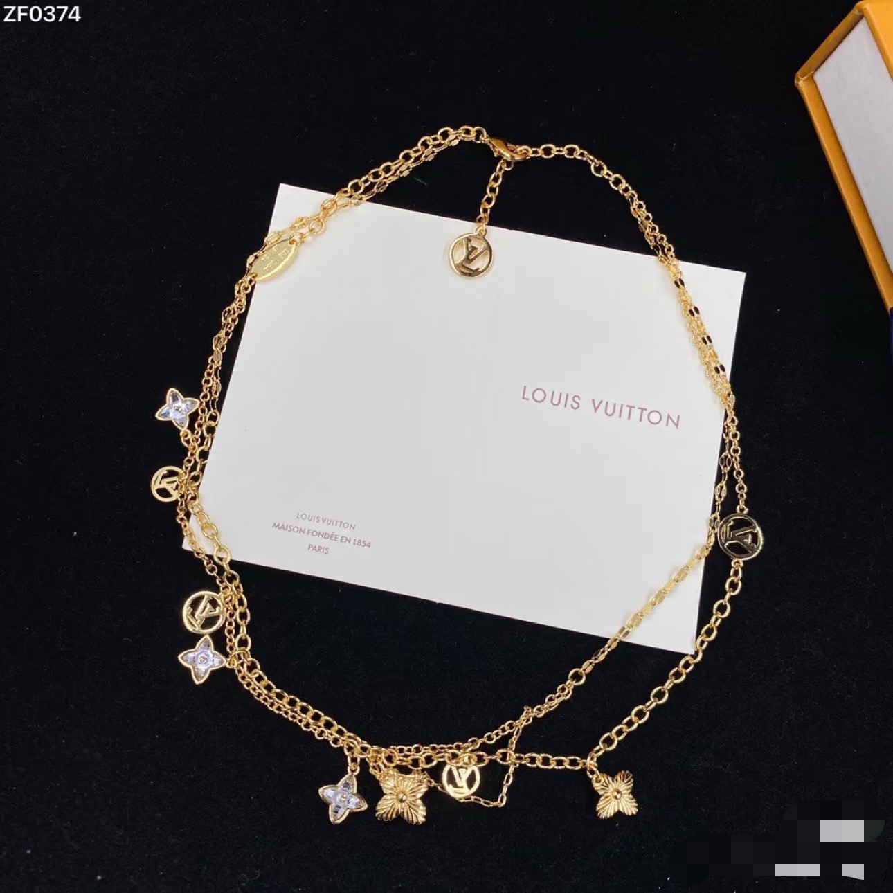 louis vuitton blooming strass necklace