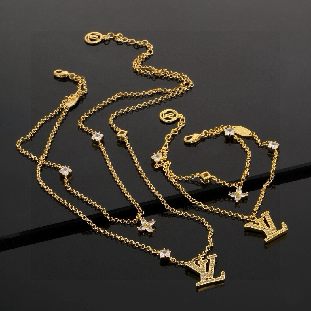 louis vuitton lv iconic necklace bracelet set