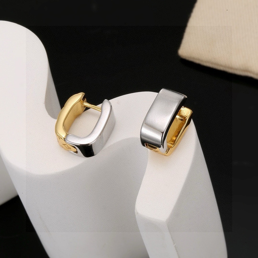 louis vuitton gold monogram flower hoop earrings