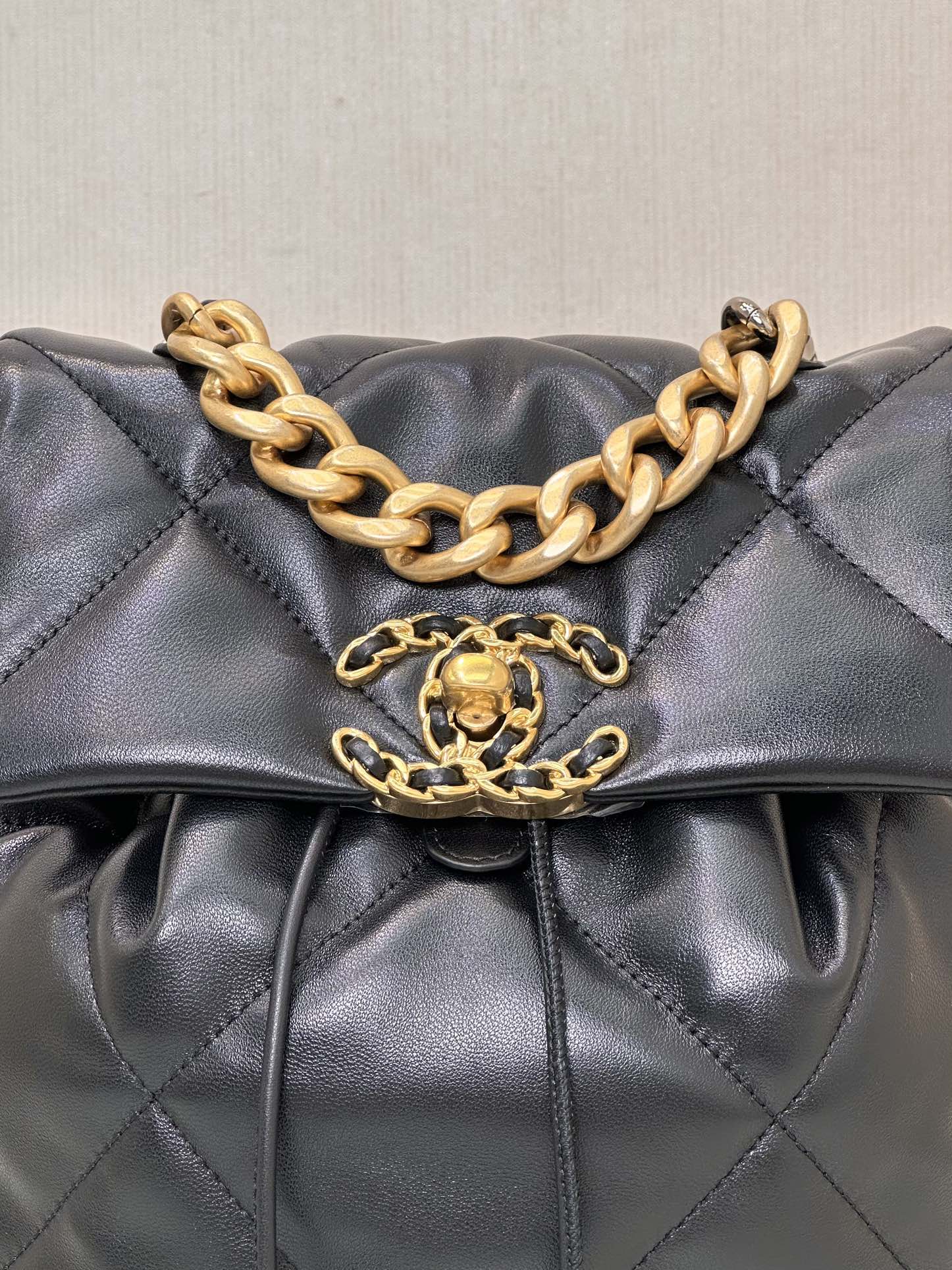 Chanel 24C19 series black backpack