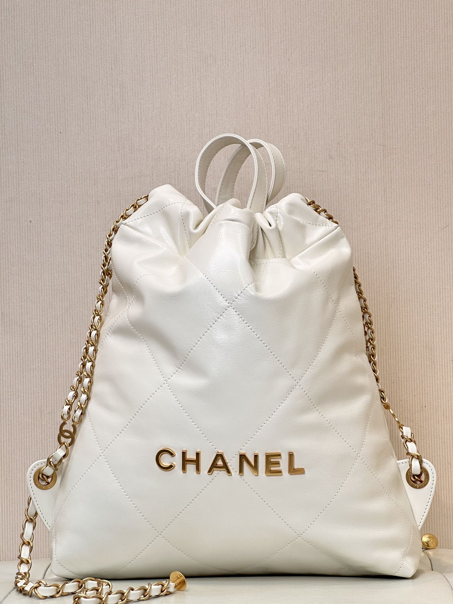 CHANEL Très grande capacité logo vieilli cuir d'origine matelassé sac de l'année sac shopping cuir de vachette importé