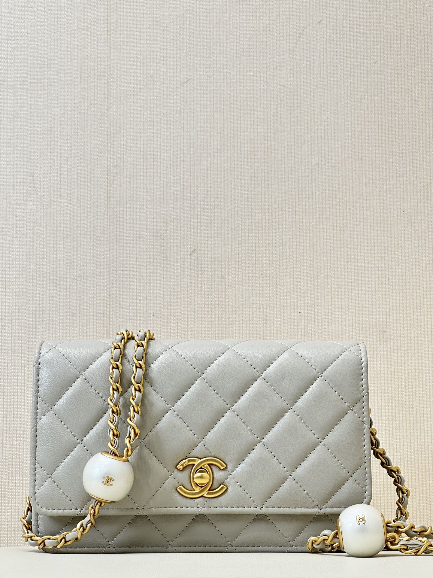 CHANEL tangyuan-collectie WOC grote parelketting ruitpatroon leer-doorregen ketting verstelbaar compact en veelzijdig - topkwaliteit
