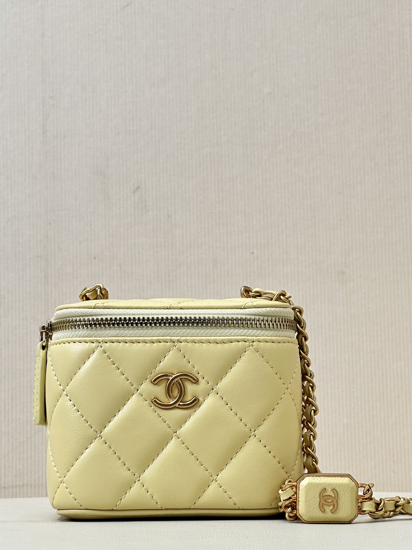 CHANEL blokvormige box handtas dubbele ketting ruitpatroon lamsleer mini verfijnd veelzijdig origineel leer - topkwaliteit
