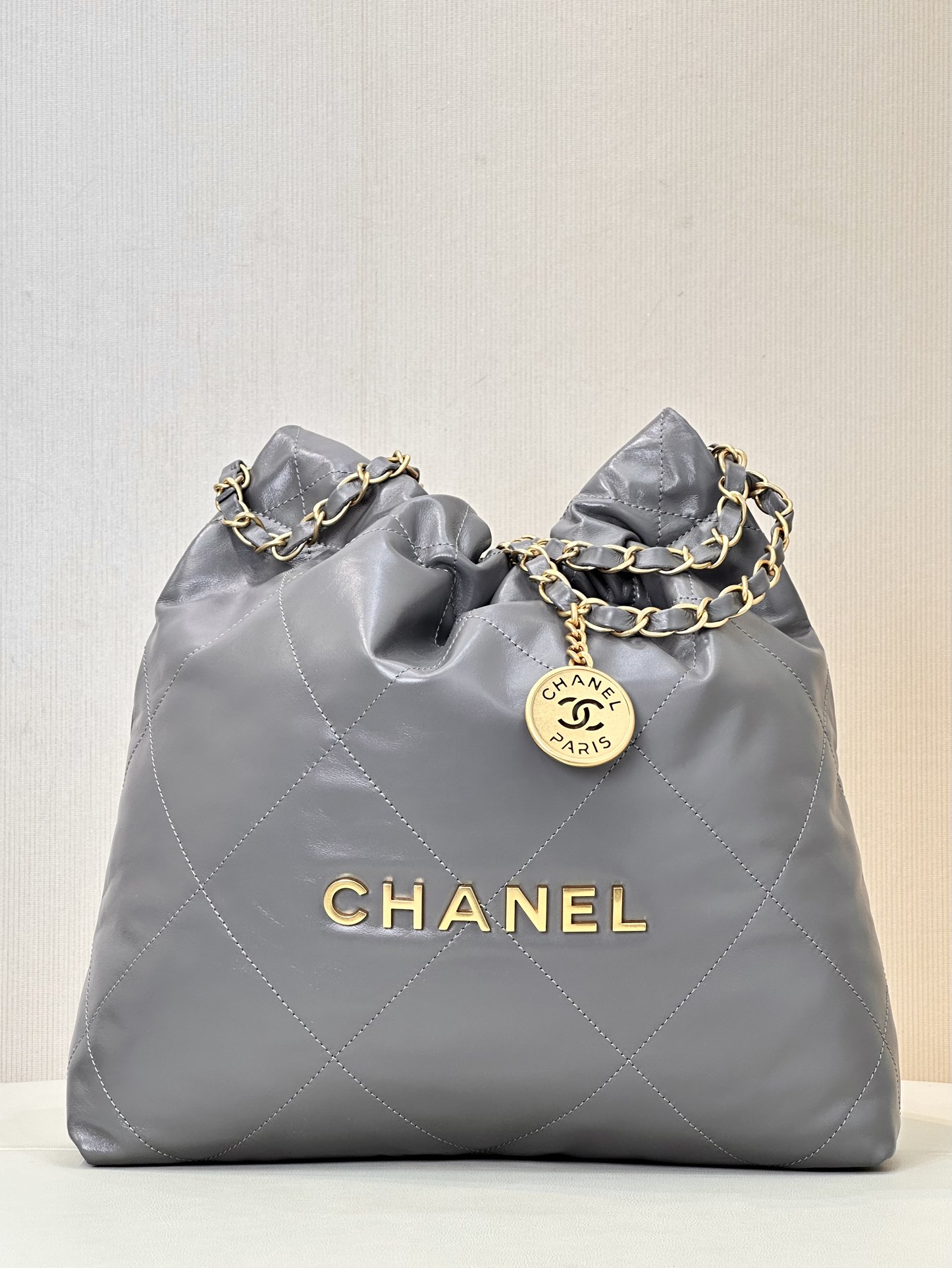 CHANEL Très grande capacité logo vieilli cuir d'origine matelassé sac de l'année sac shopping cuir de vachette importé