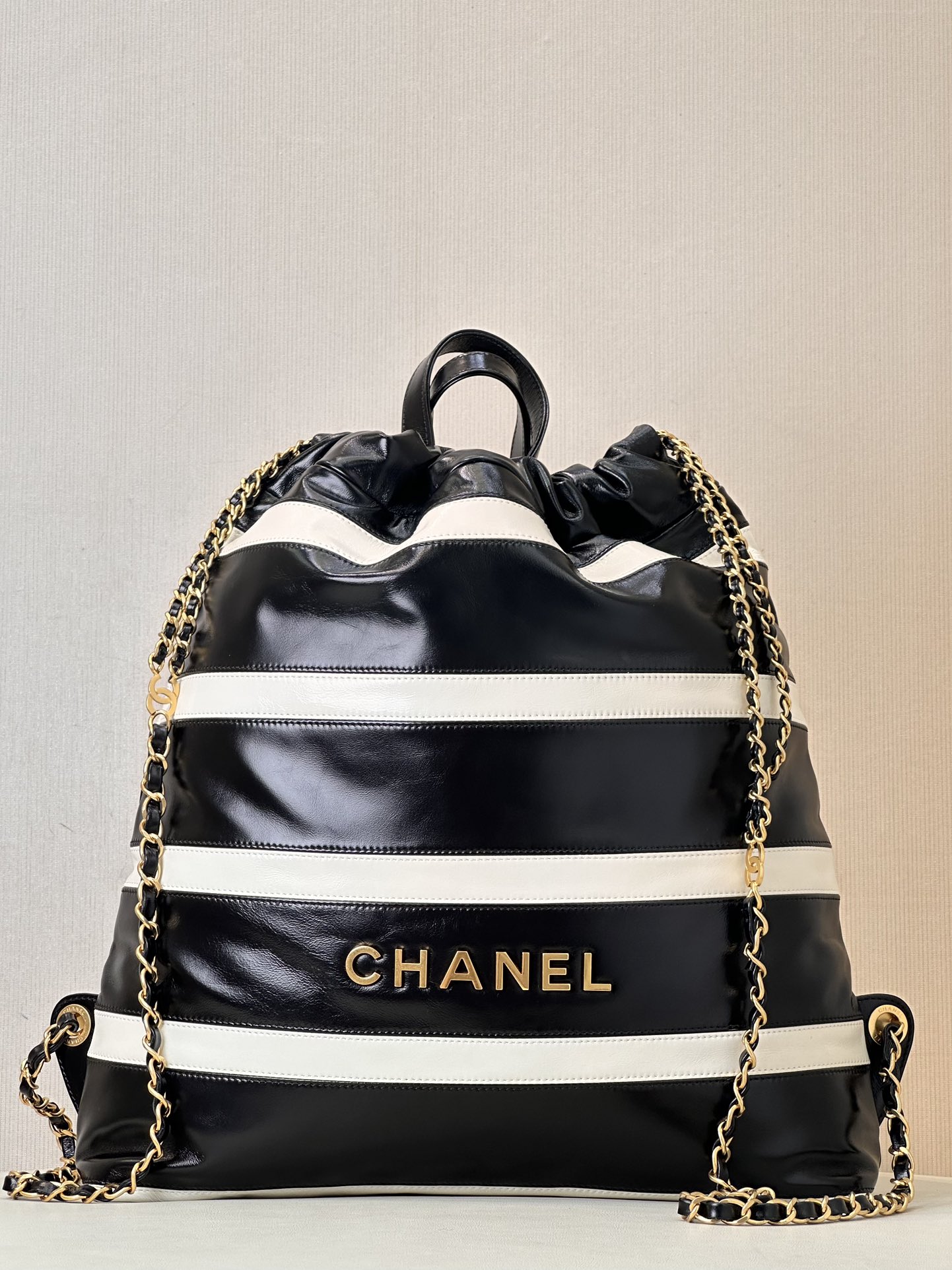 CHANEL Très grande capacité logo vieilli cuir d'origine matelassé sac de l'année sac shopping cuir de vachette importé