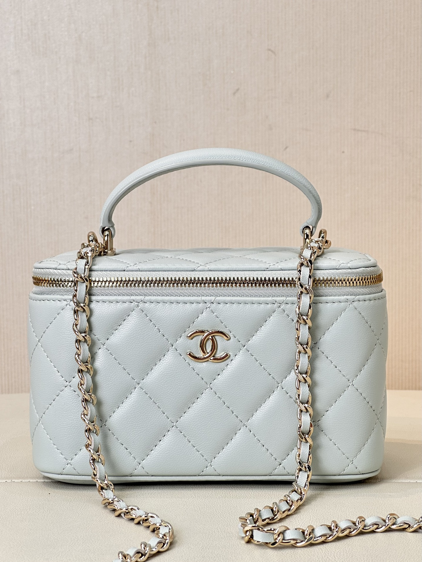 CHANEL nieuwe handgreep box bag stevige vorm lippenstift vakje - topkwaliteit