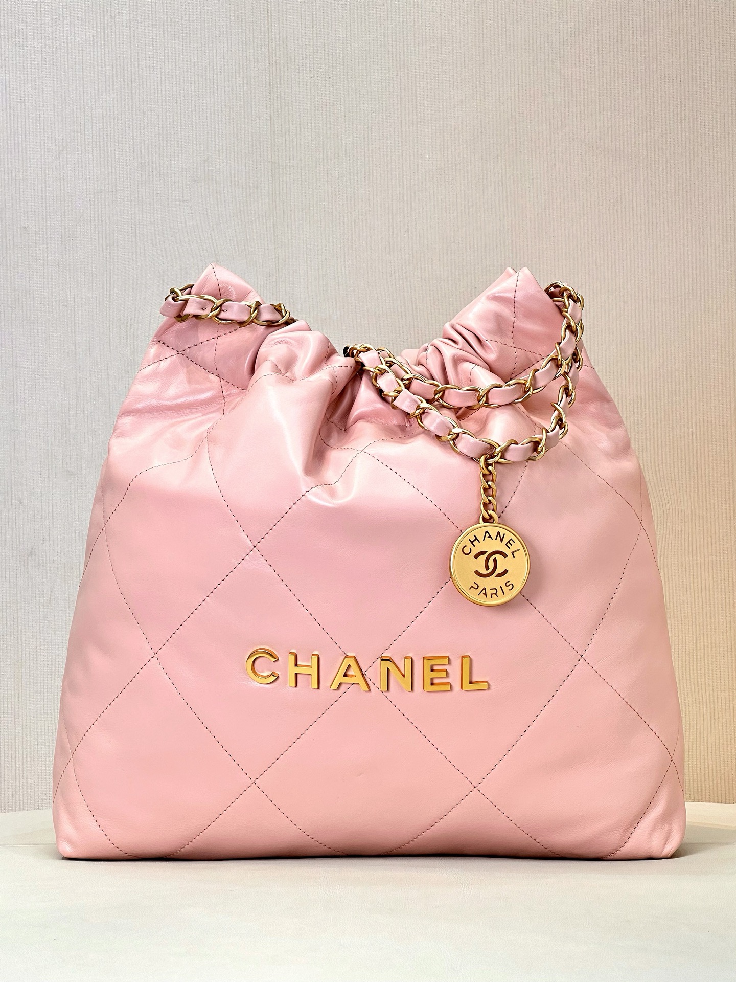 CHANEL Très grande capacité logo vieilli cuir d'origine matelassé sac de l'année sac shopping cuir de vachette importé