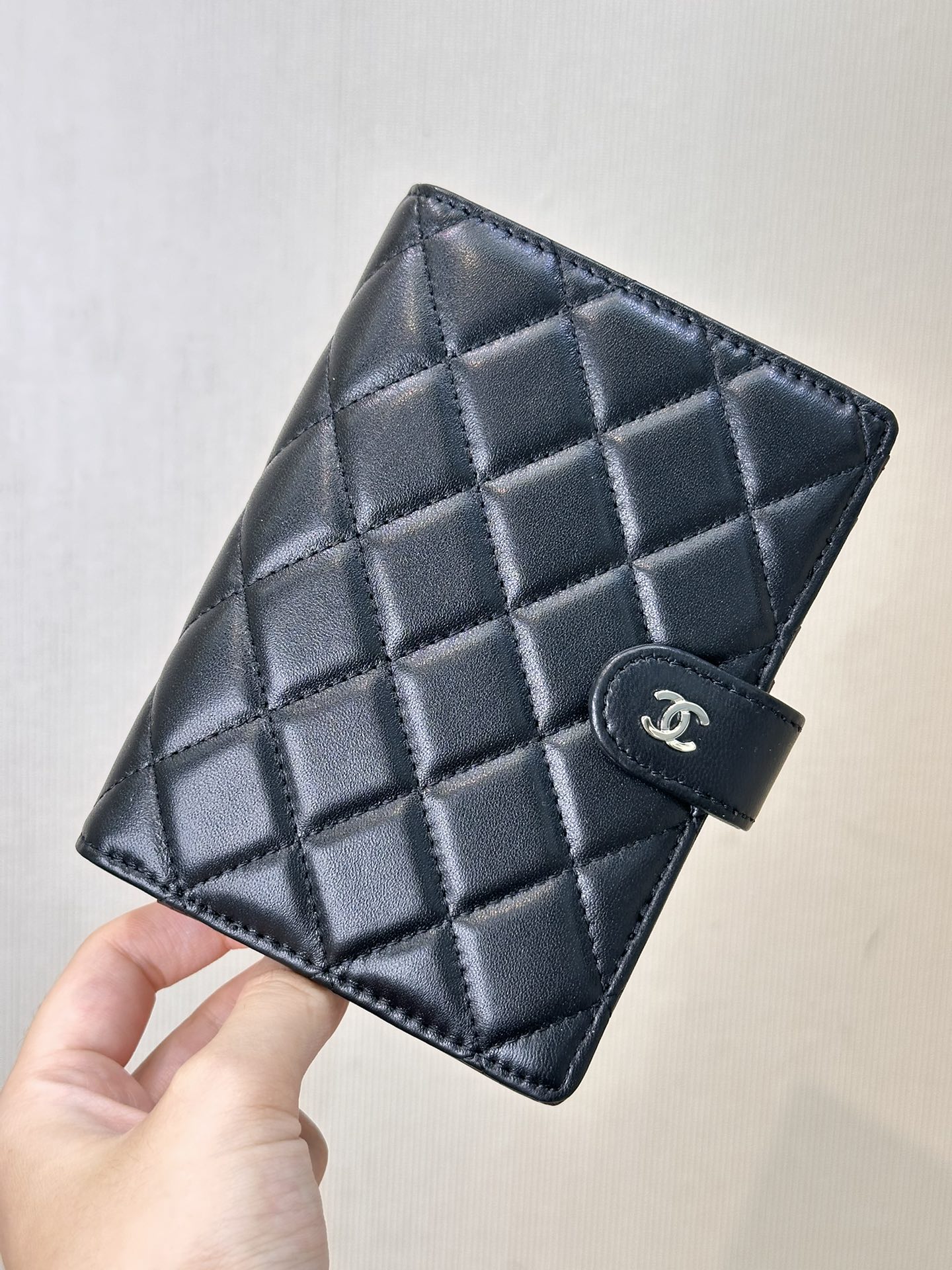 CHANEL timeless classic small fragrance passport holder ZG latest style diamond quilted design card slot design