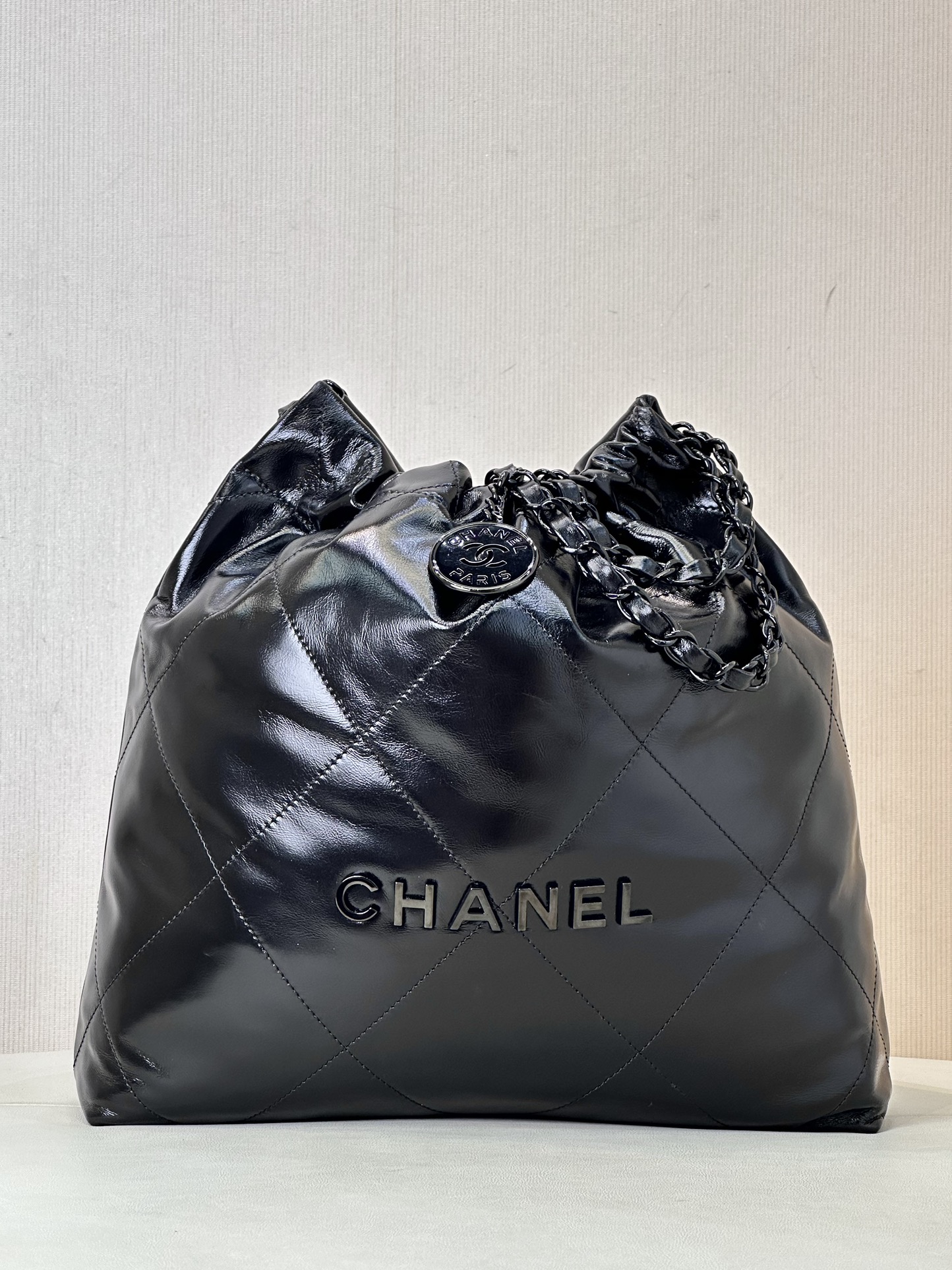 CHANEL Très grande capacité logo vieilli cuir d'origine matelassé sac de l'année sac shopping cuir de vachette importé