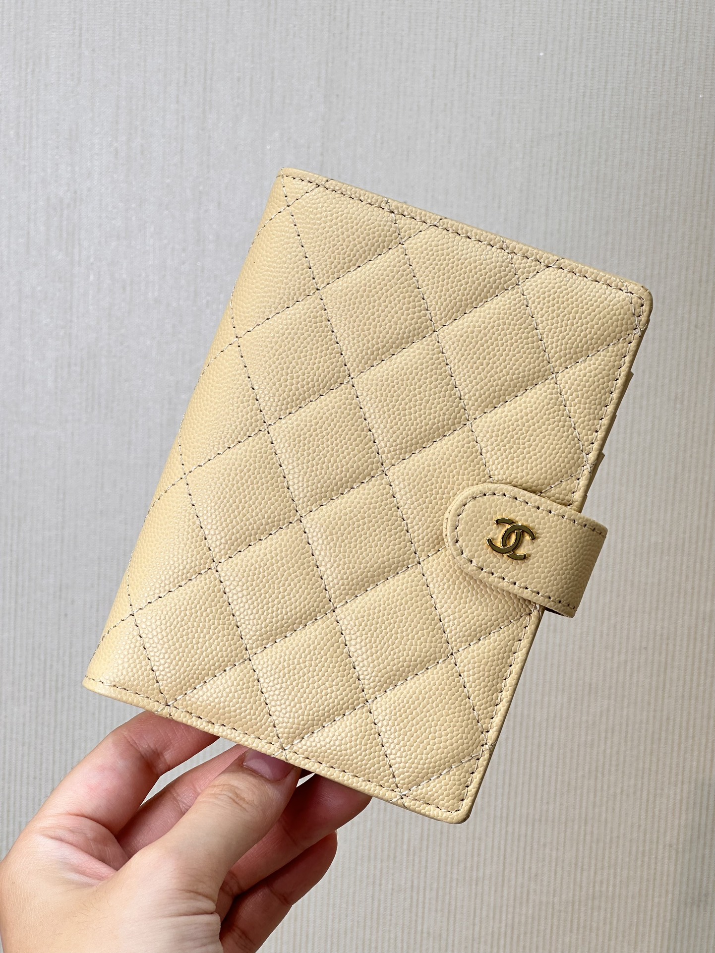 CHANEL timeless classic small fragrance passport holder ZG latest style diamond pattern card slot design