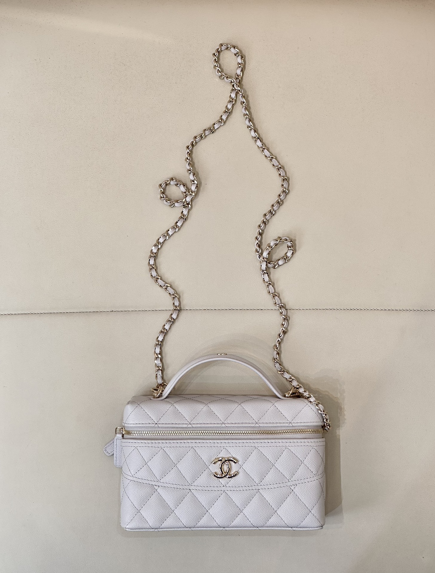 CHANEL 25C lunchbox bag ruitpatroon leren ketting crossbody handtas - topkwaliteit