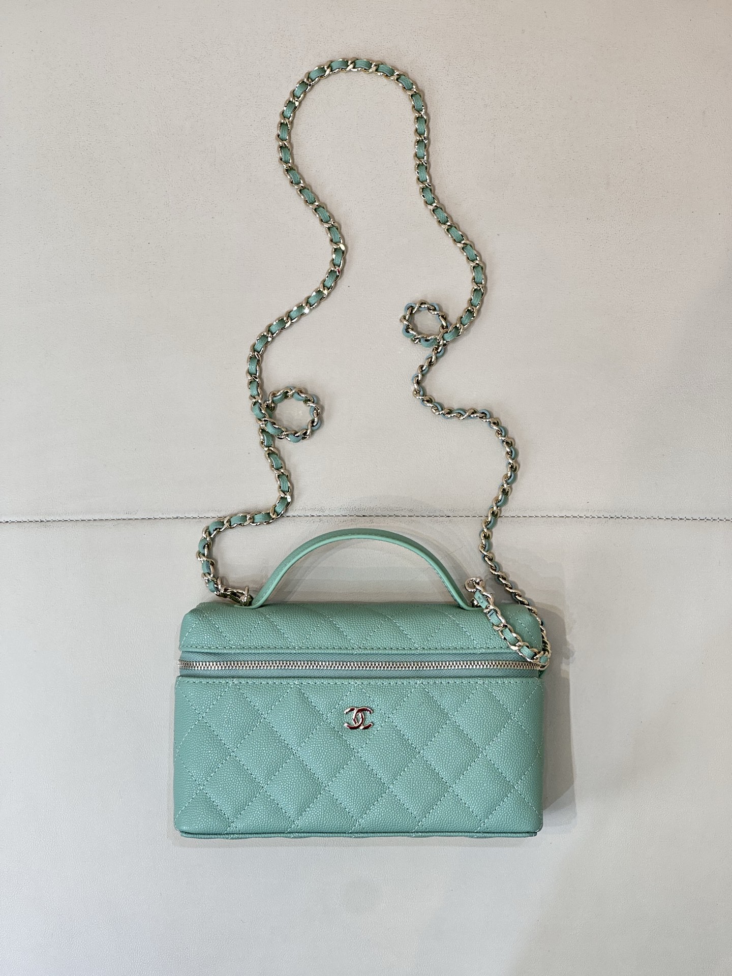 CHANEL 25P nouvelle collection pièce introuvable sac lunch box matelassé chaîne cuir entrelacé bandoulière sac à main luxueux cuir d'origine circuit - qualité supérieure