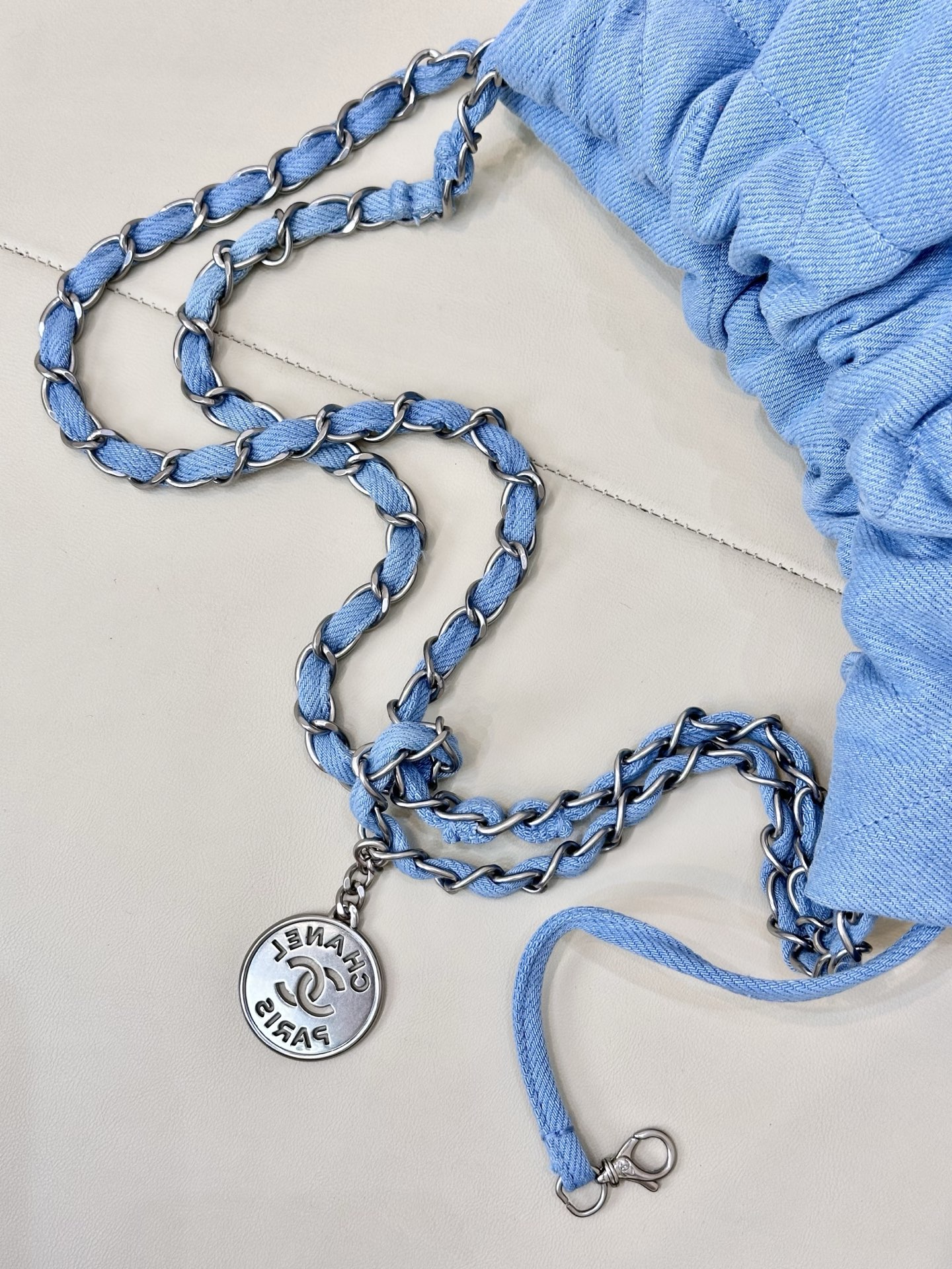 Elegant Denim Quilted Shoulder Bag with Chain Strap and CC Charm 4 i1745057409811 1665 0 2