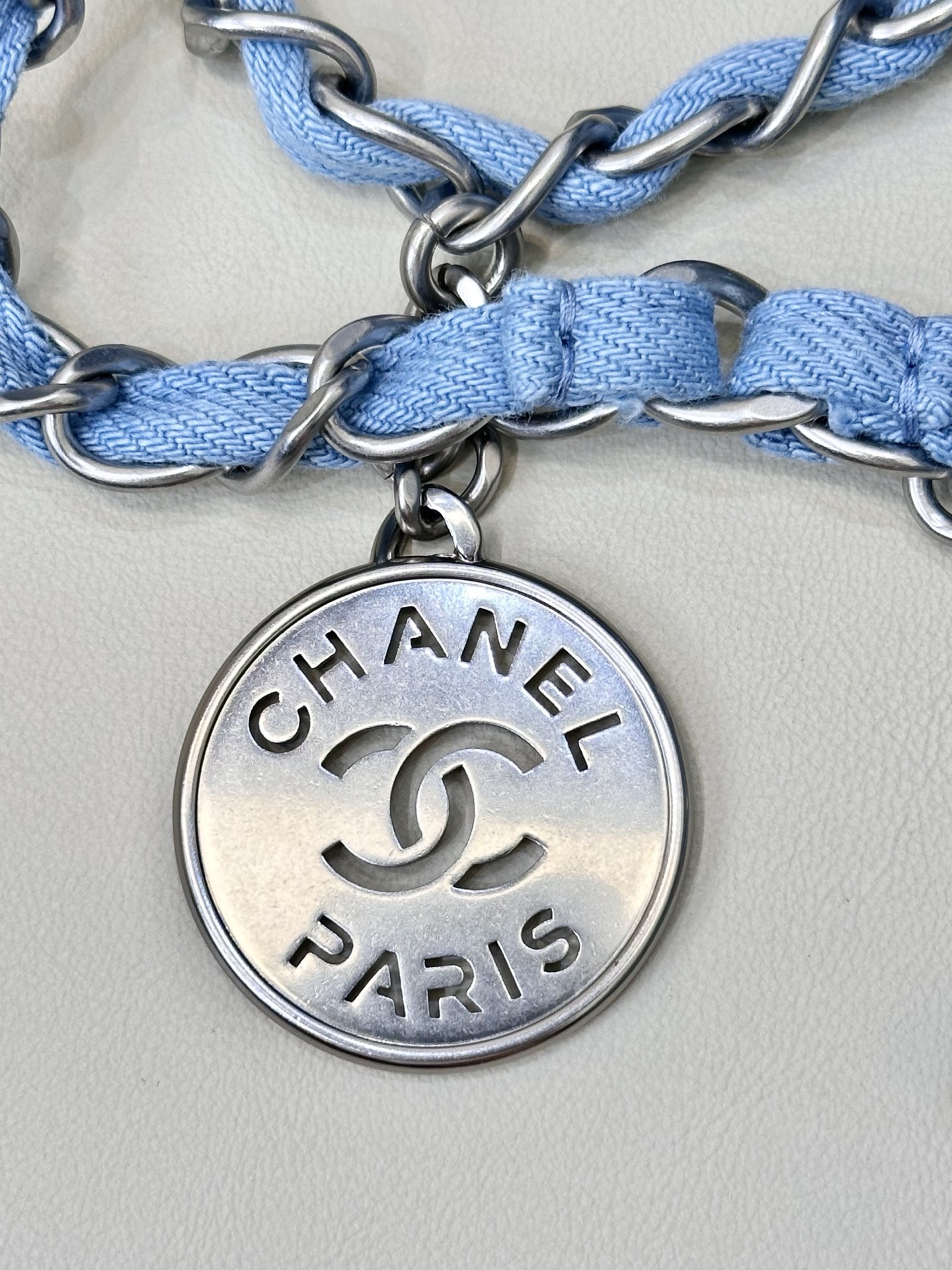 Elegant Denim Quilted Shoulder Bag with Chain Strap and CC Charm 10 i1745057410718 9991 0 8