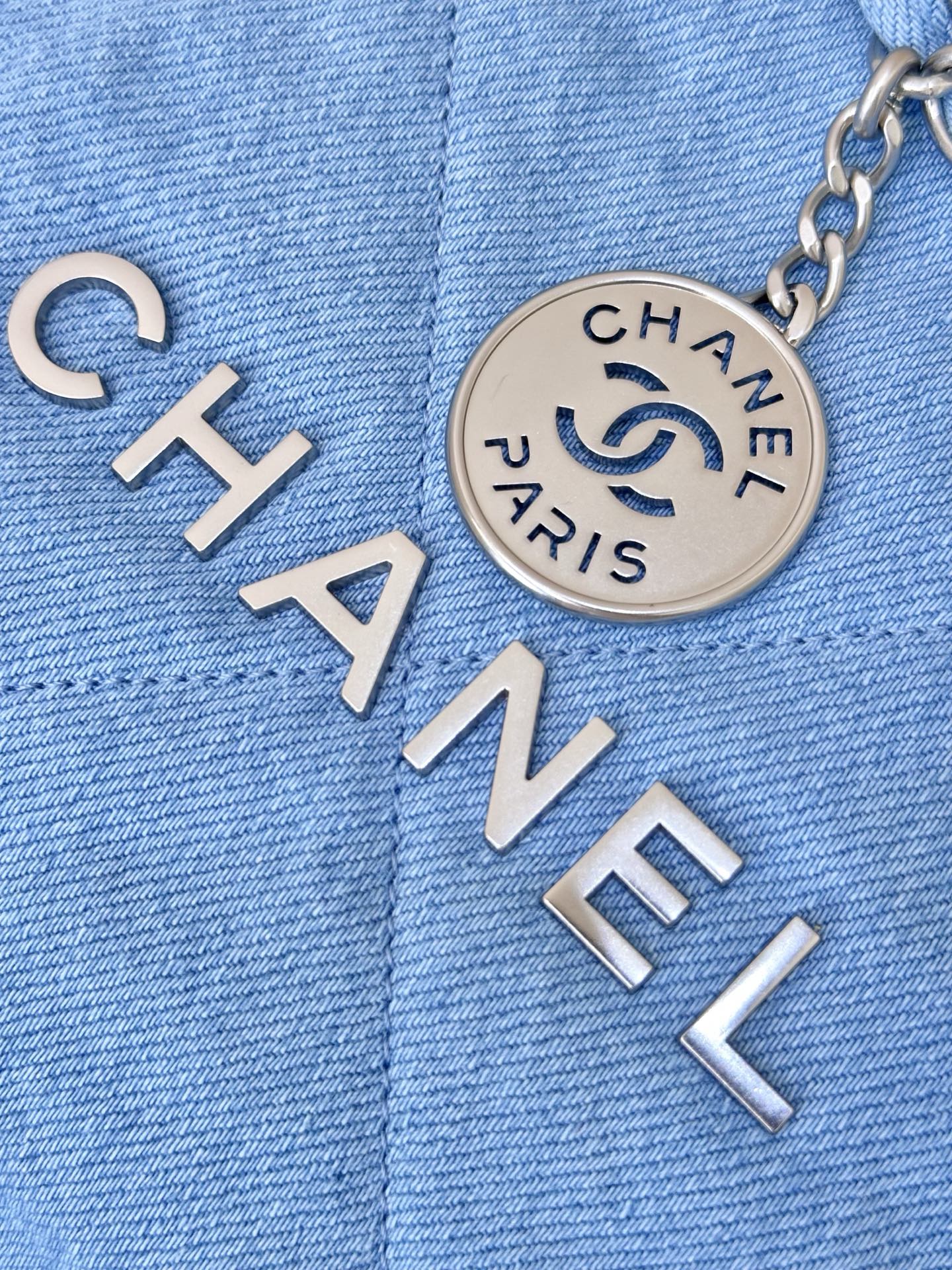 Chanel Women's Denim Jacket with Vintage Hardware and Clear Letter Edges 7 i1745057453637 9959 0 6
