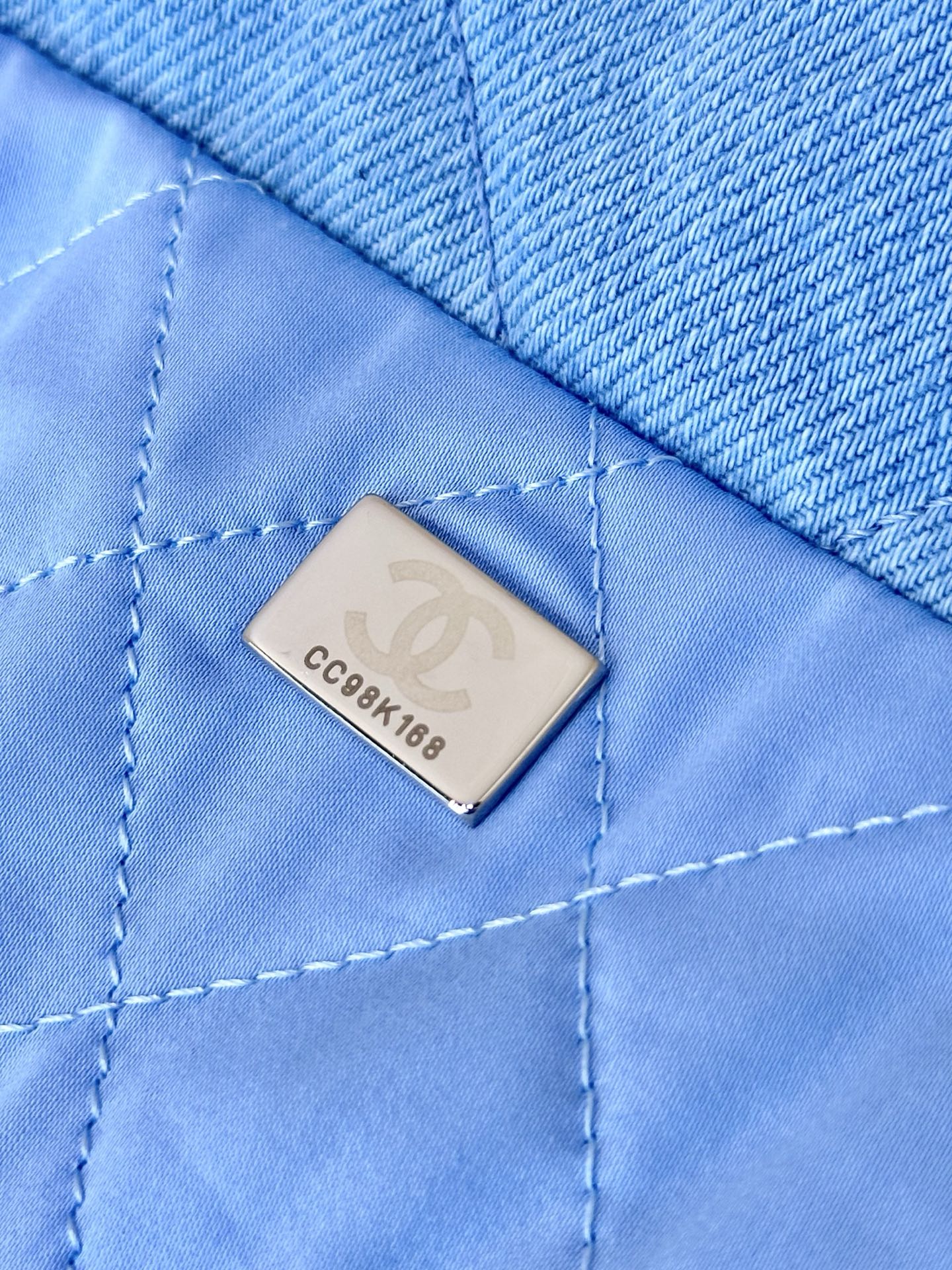 Chanel Blue Denim & Quilted Flap Bag with Chain, Removable Pouch 9 i1745057497023 8403 0 7