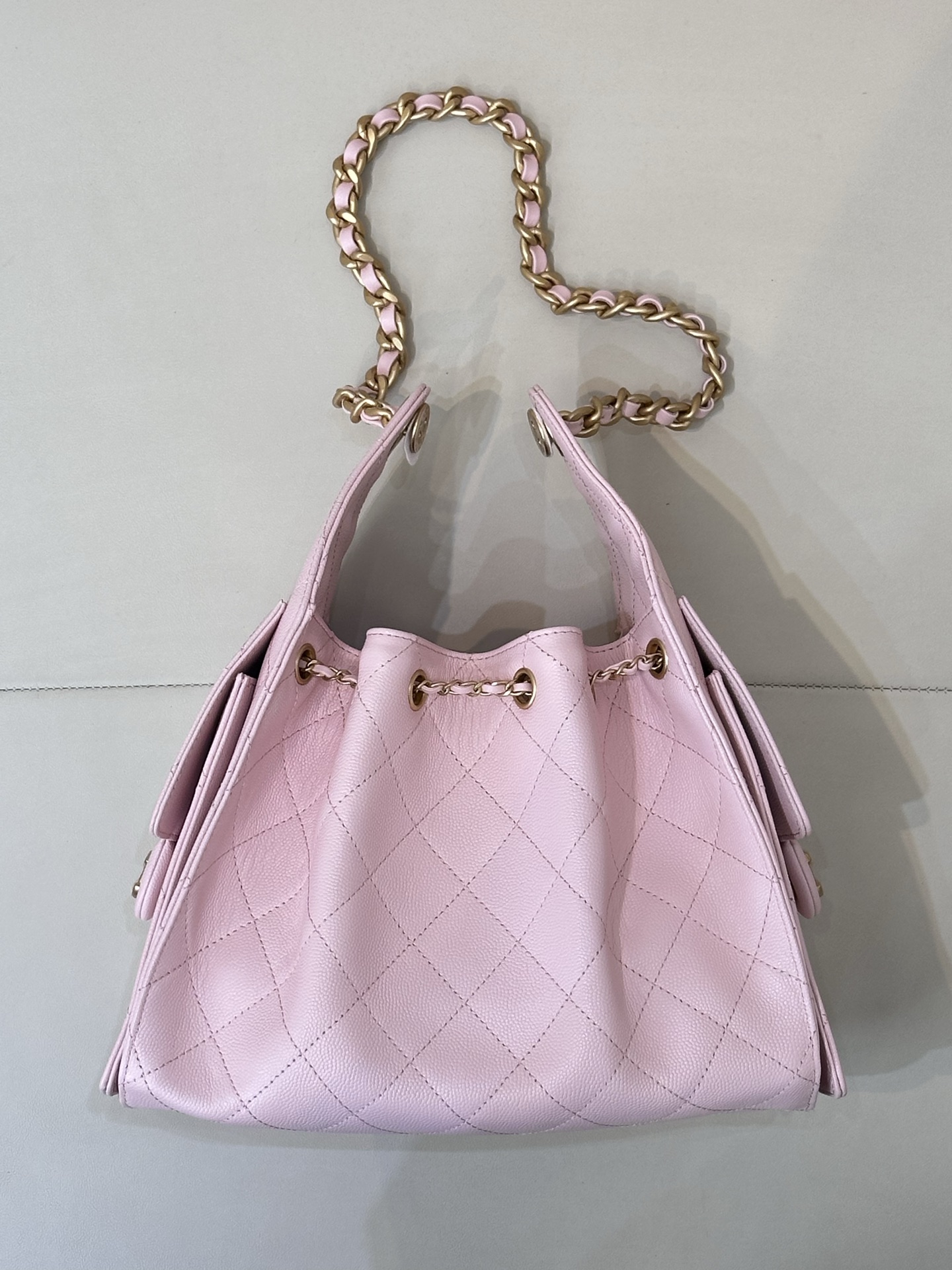 Chanel Pink Quilted Leather Hobo Bag with Gold-Tone Hardware 5 i1745231121323 8436 0 4