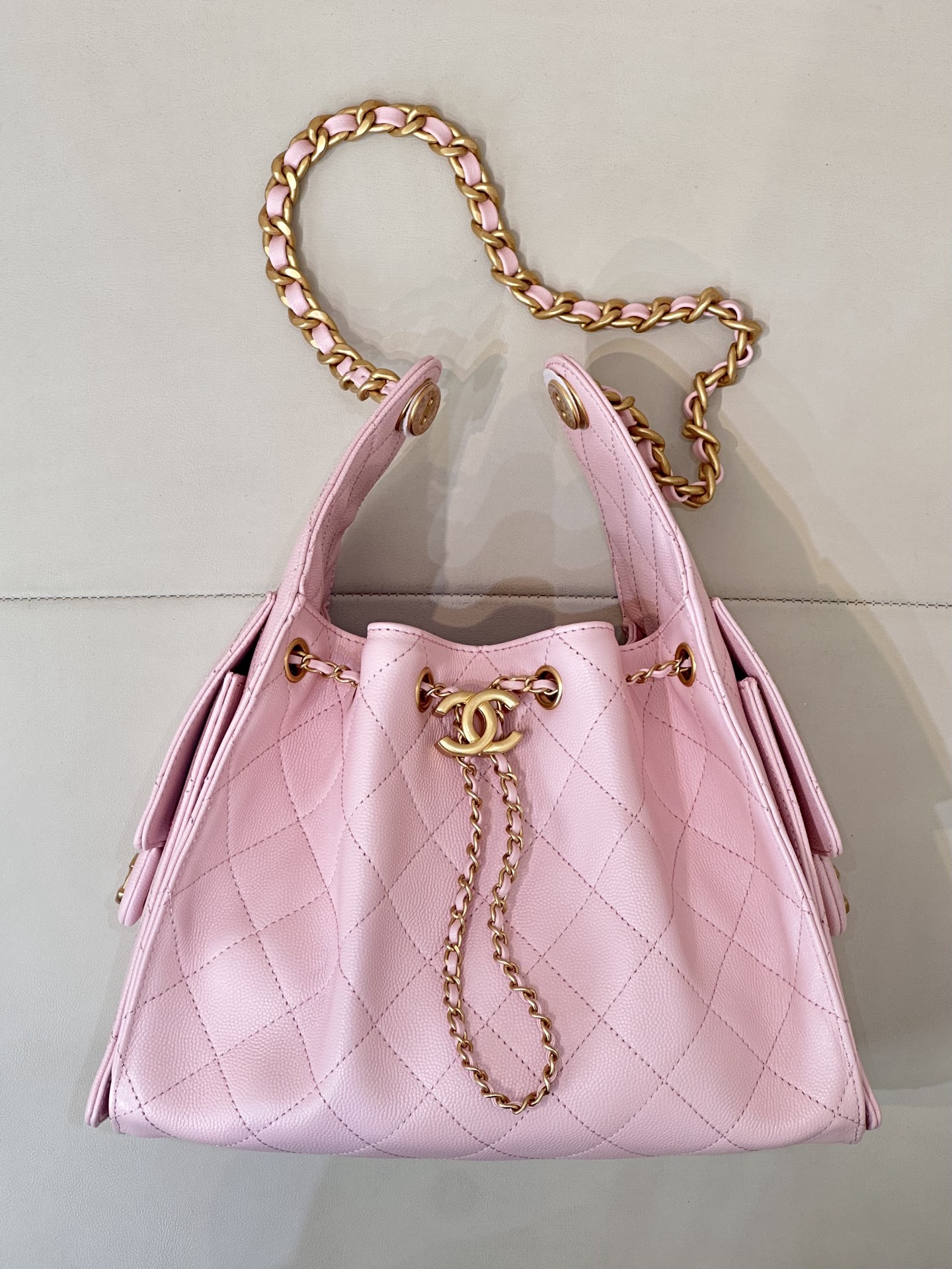 Chanel Pink Quilted Leather Hobo Bag with Gold-Tone Hardware 1 i1745231123729 9456 0 0