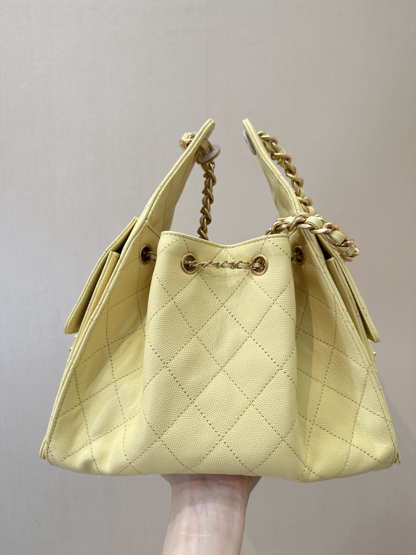 Chanel 25 Small Hobo Bag Yellow Leather with Gold Chain 3 i1745231330569 1420 0 2