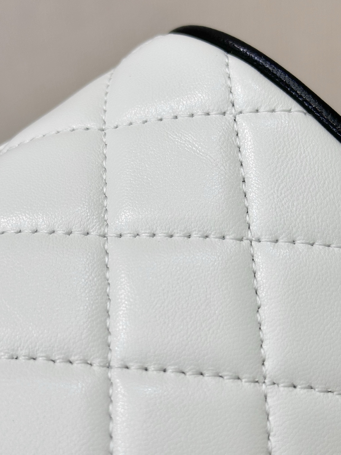Chanel White Lambskin Quilted Bowling Bag with Silver Chain Strap 6 i1745231361540 7652 0 4