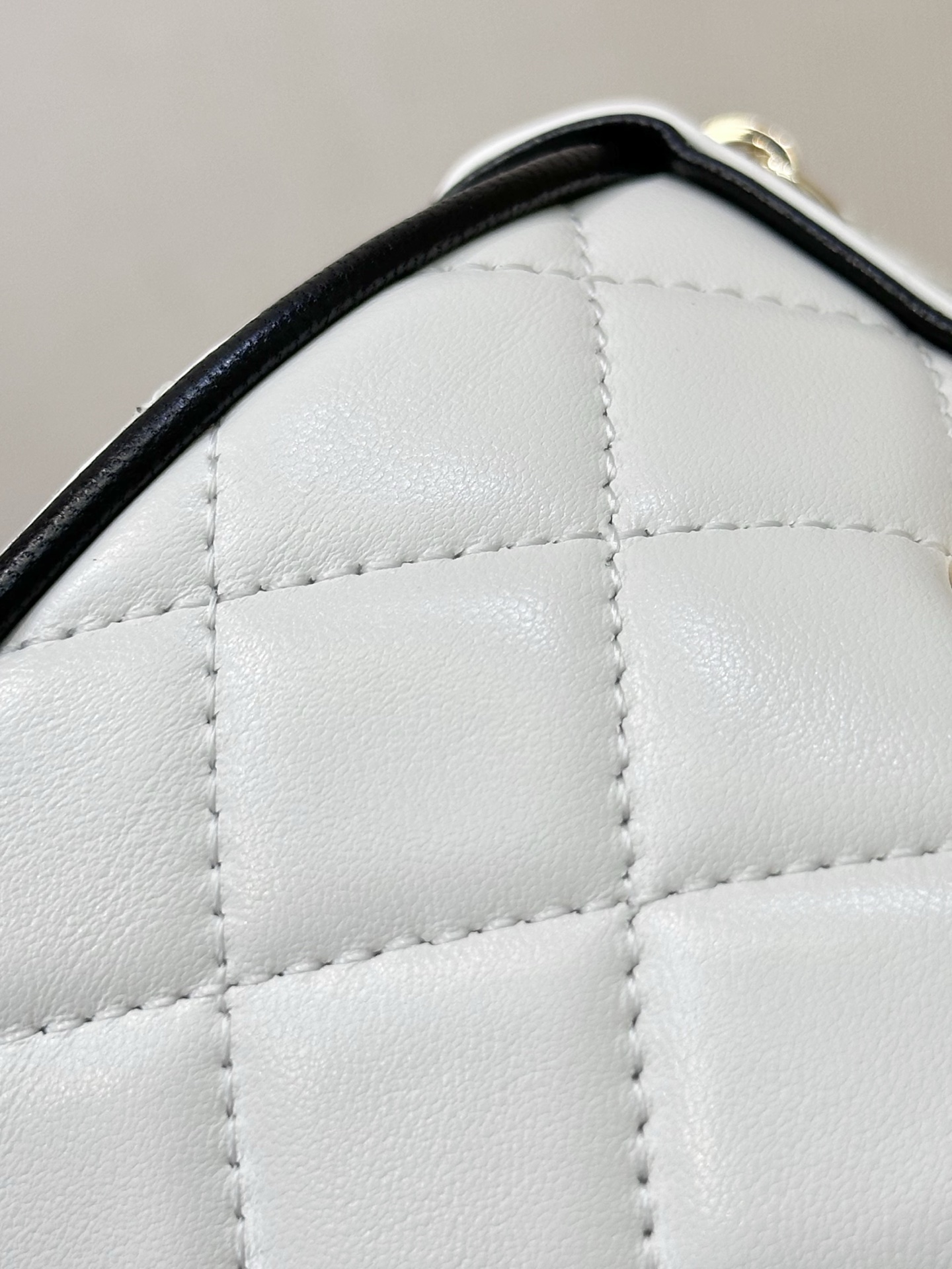 Chanel White Lambskin Quilted Bowling Bag with Silver Chain Strap 3 i1745231361680 9470 0 1