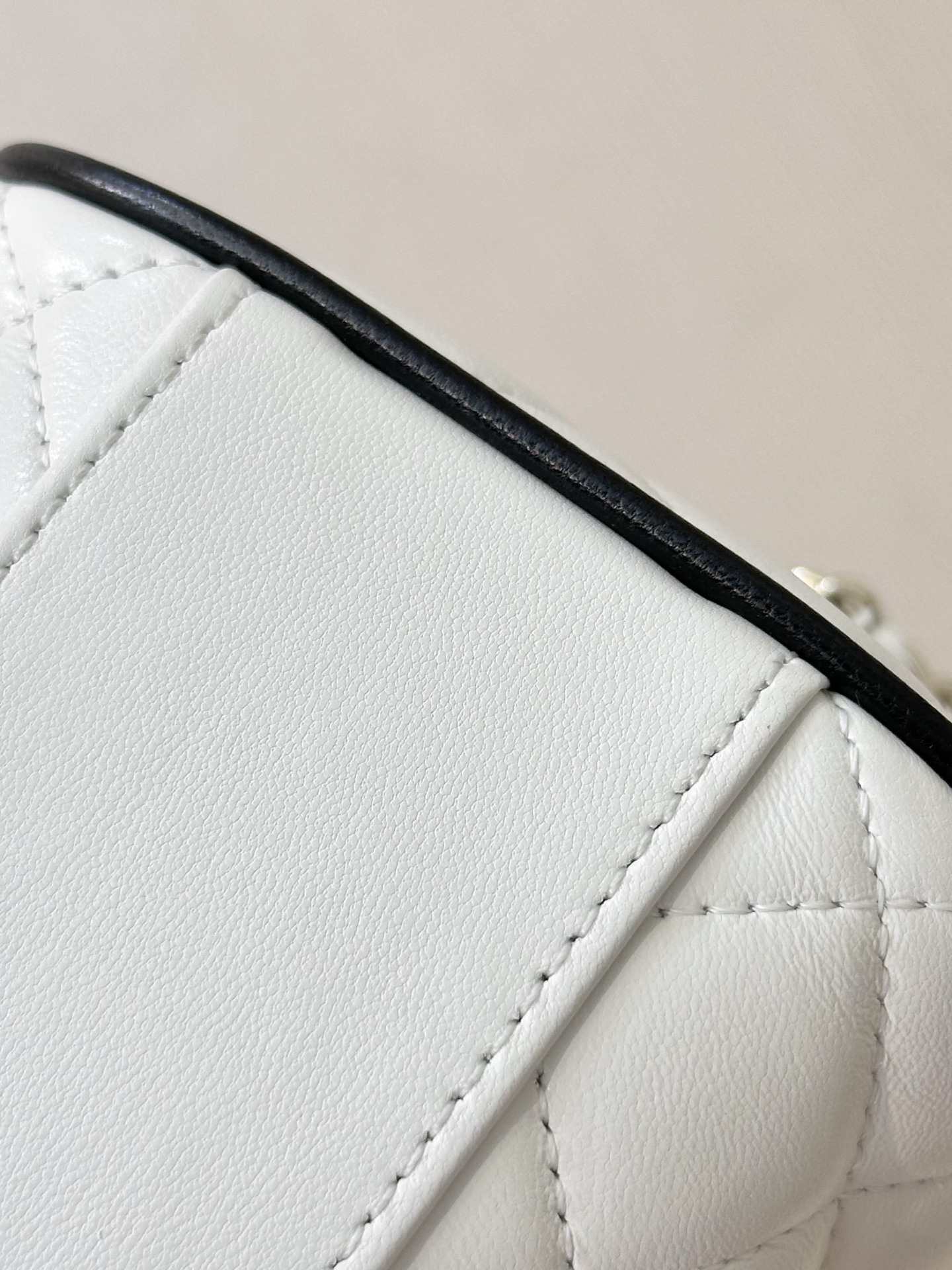 Chanel White Lambskin Quilted Bowling Bag with Silver Chain Strap 4 i1745231362653 6463 0 2