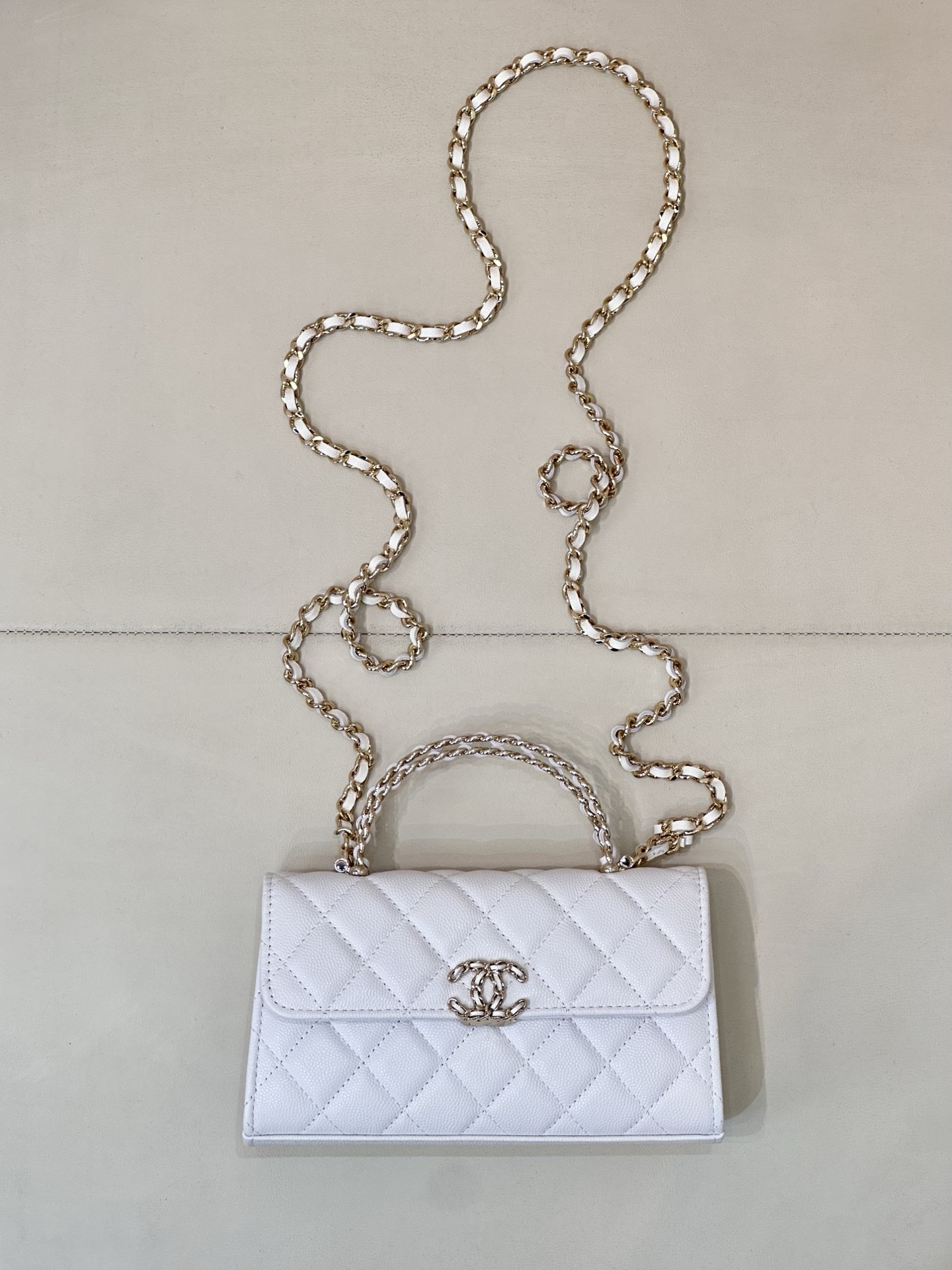 CHANEL シャネル ミニKelly クロスハンドル カブストーン牛革 キルティングチェーン シャンパン金具ロゴ 隠しモデル 人気モデル 旧ルート-トップ品質