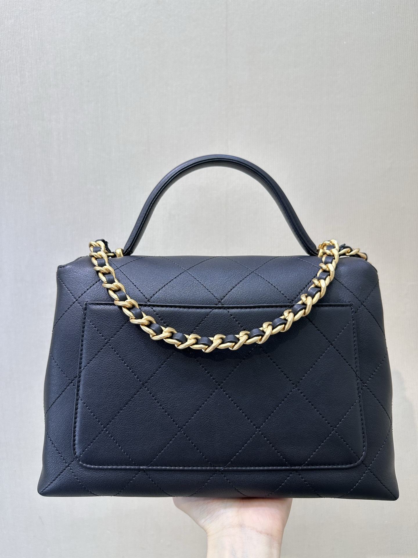Chanel Trapezoid Bag with Double C Logo, Quilted Design & Leather Chain 6 i1750068093438 7461 0 5