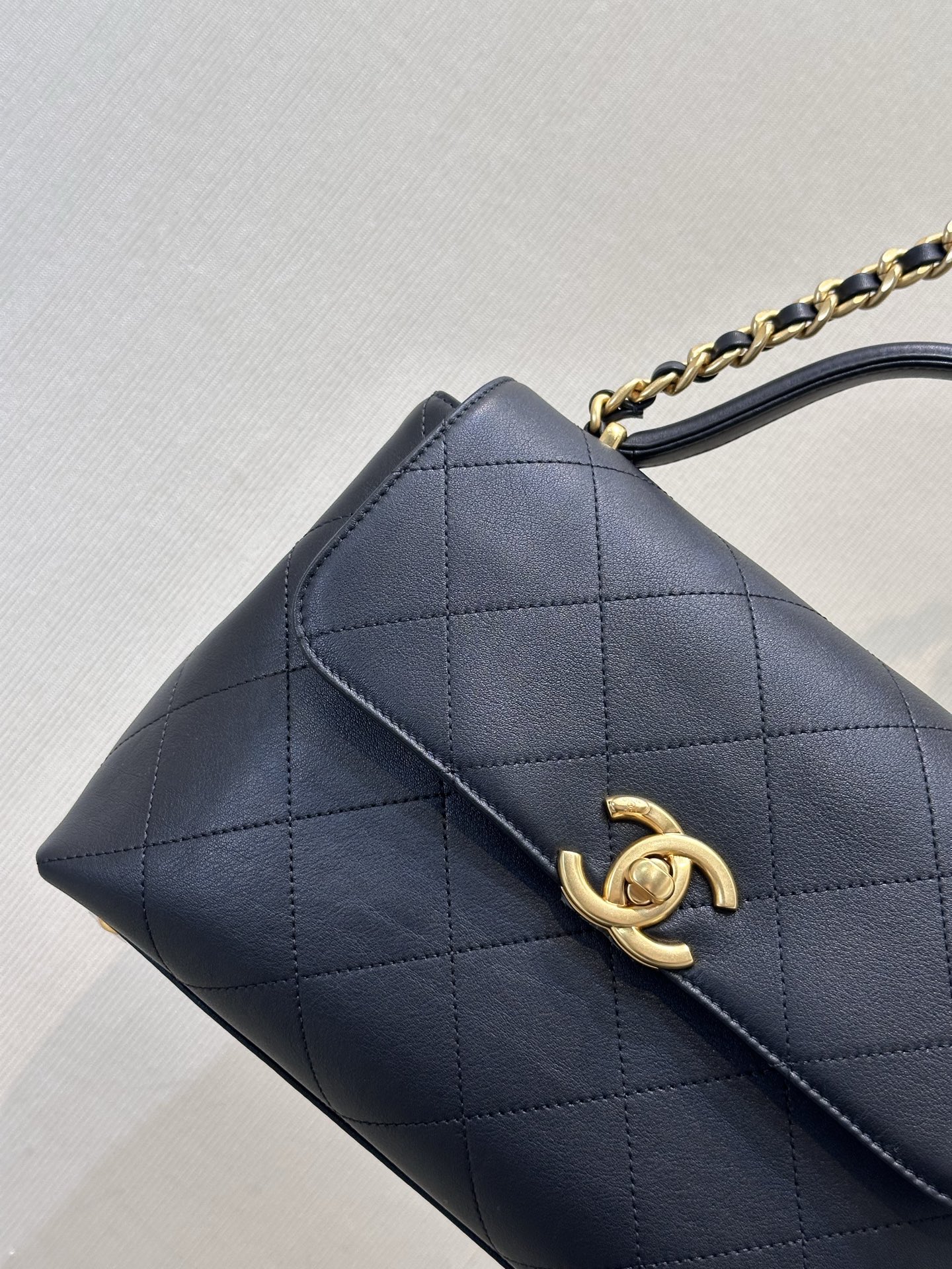 Chanel Trapezoid Bag with Double C Logo, Quilted Design & Leather Chain 2 i1750068094431 9765 0 1