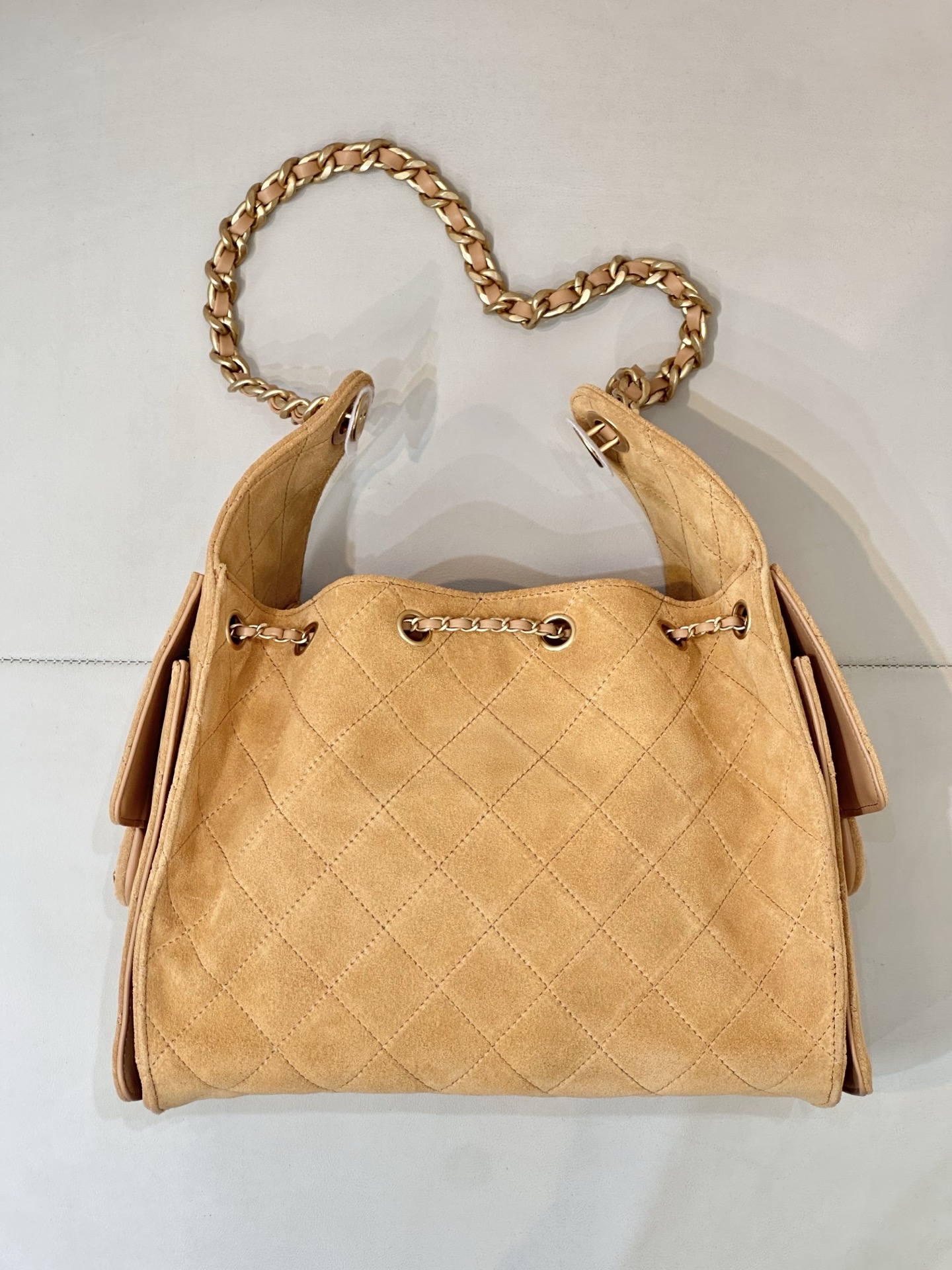 Chanel 25C Early Spring Multi-Pocket Hobo Bag - Brown Suede, Retro Gold Hardware 7 i1750154129490 8169 0 5