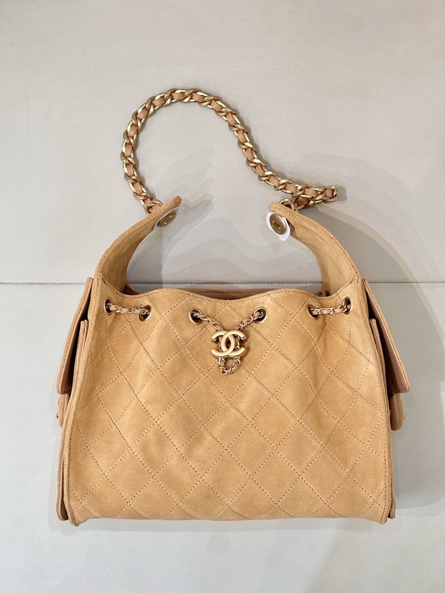Chanel 25C Early Spring Multi-Pocket Hobo Bag - Brown Suede, Retro Gold Hardware 4 i1750154130806 107 0 2