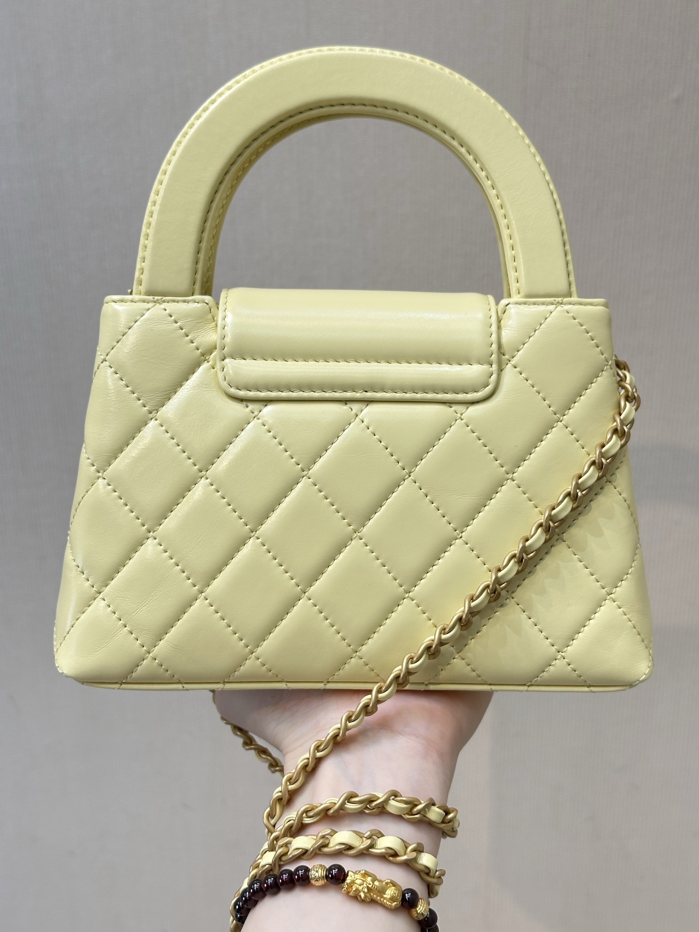Elegant Quilted Top Handle Bag with Chain Strap - Retro Style Handbag 7 i1750154293307 9879 0 6