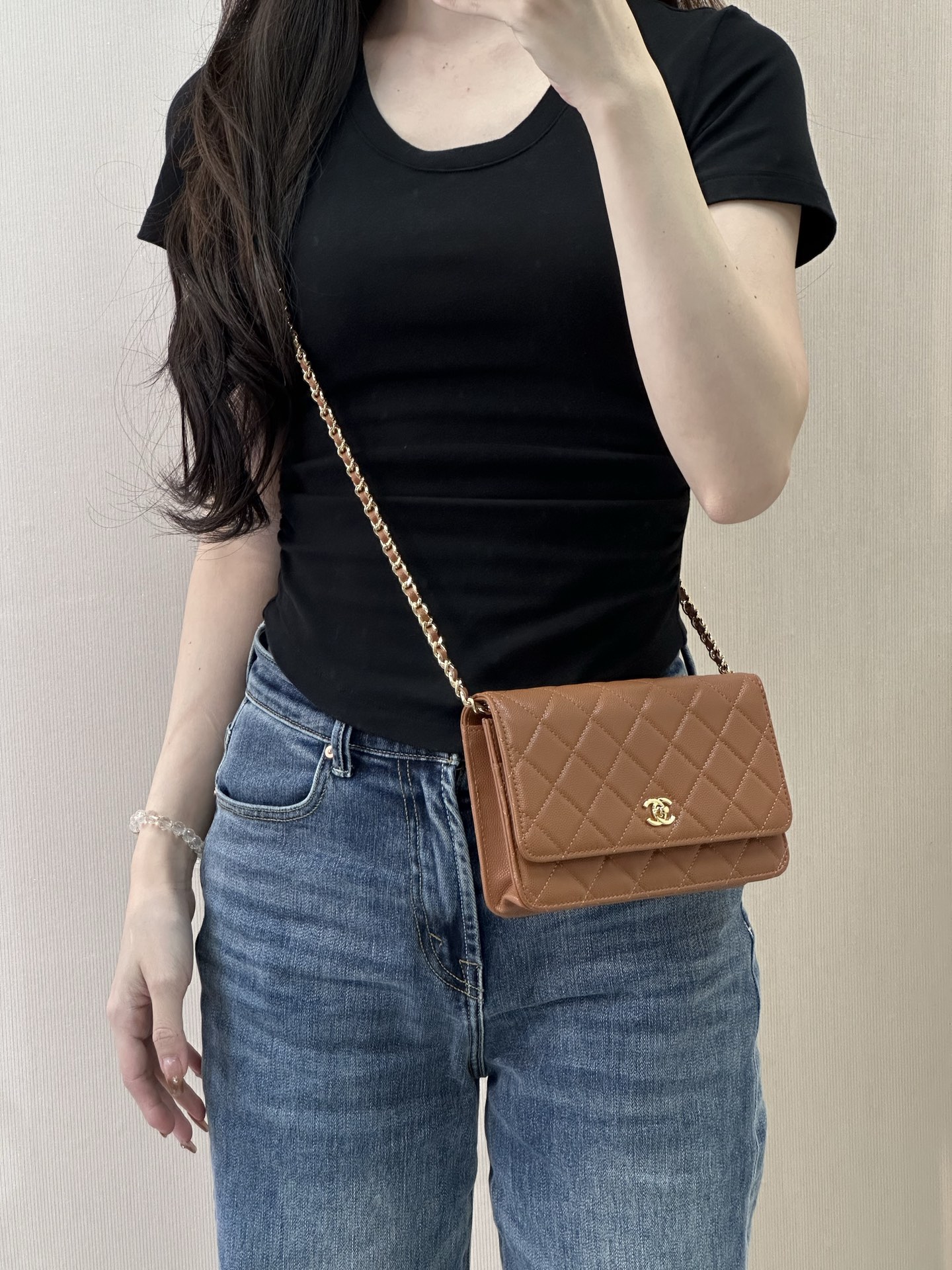 NO:674063,4241 caramel color/ball pattern upper body,chanel wallet,chanel,wallets198609094241 焦糖色/球纹上身,chanel钱包,chanel,wallets,欧美剧