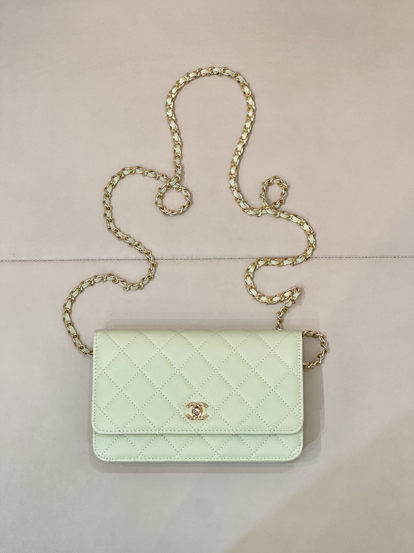 NO:674061,4241 light green/ball pattern,chanel wallet,chanel,wallets198609094241 浅绿色/球纹,chanel钱包,chanel,wallets,欧美剧