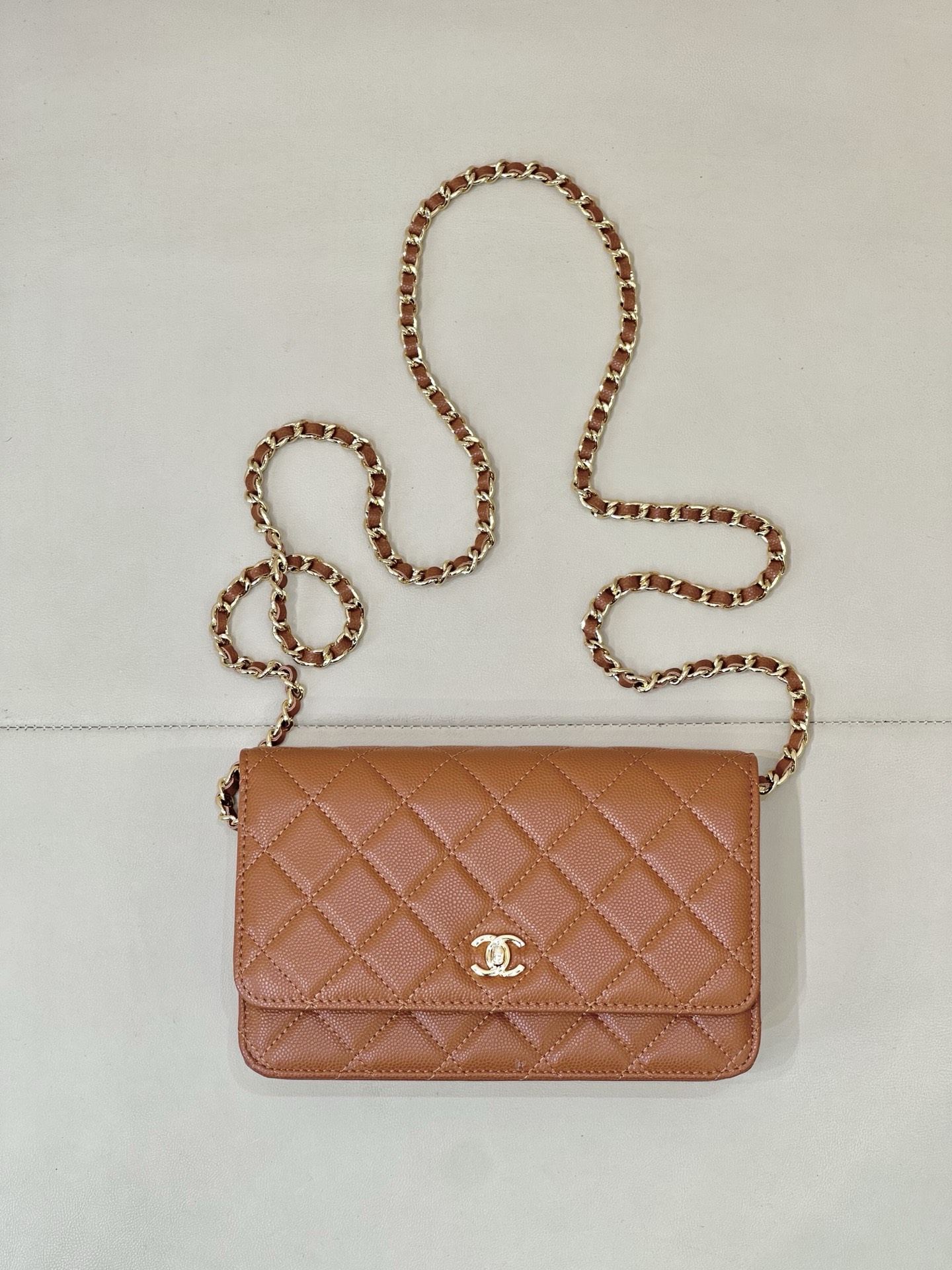 NO:674052,4241 caramel color/ball pattern,chanel wallet,chanel,wallets198609094241 焦糖色/球纹,chanel钱包,chanel,wallets,欧美剧