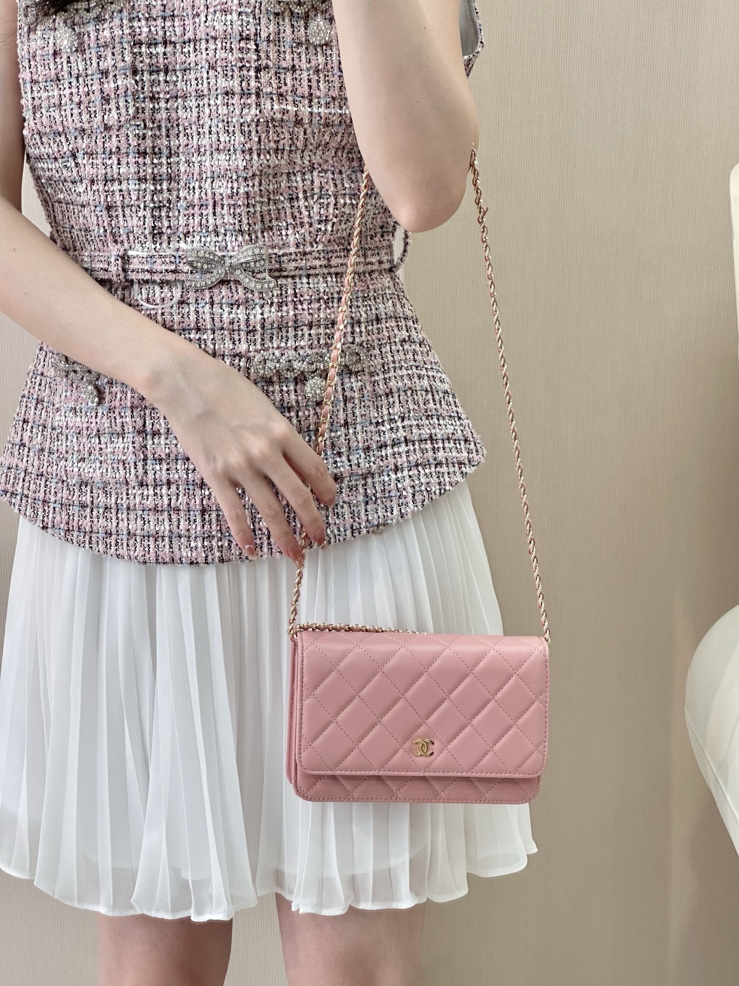 NO:853389,0250 pink/sheepskin/gold buckle top,chanel wallet,chanel,wallets,sheepskin198609090250 粉色/羊皮/金扣上身,chanel钱包,chanel,wallets,sheepskin,欧美剧