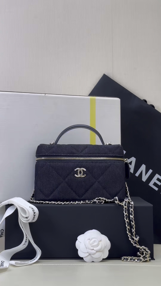 4936 Bolso caja IP de mezclilla Chanel, artículo de moda a principios de primavera