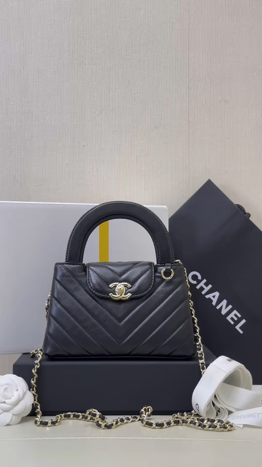 4416 Chanel 26ss nuevo bolso con patrón en V Kelly es genial