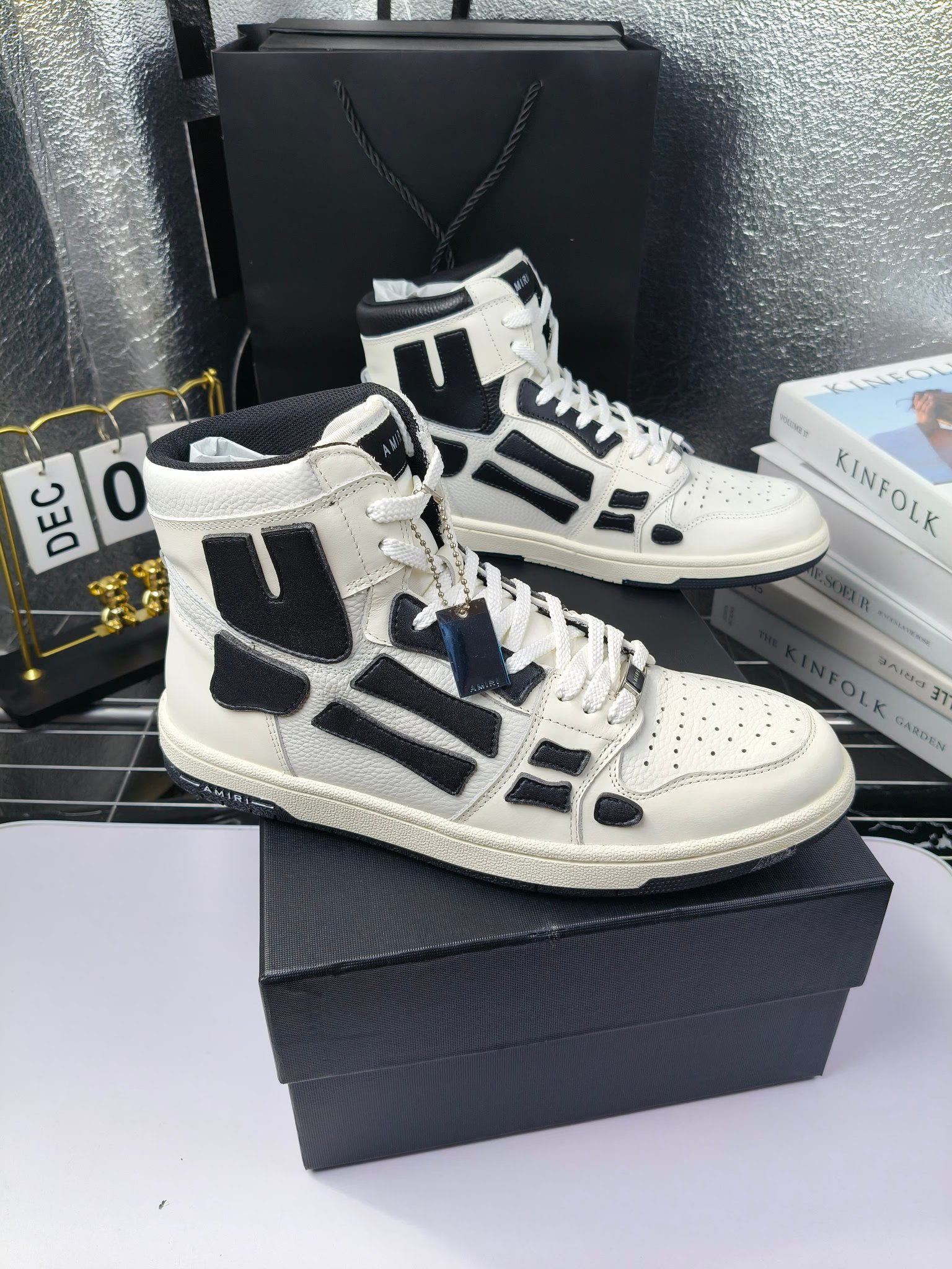 ¡Zapatos casuales de skate calientes Amir de caña alta amiri! Ex fábrica del Inter de Milán amiri 2024 principios de pr…